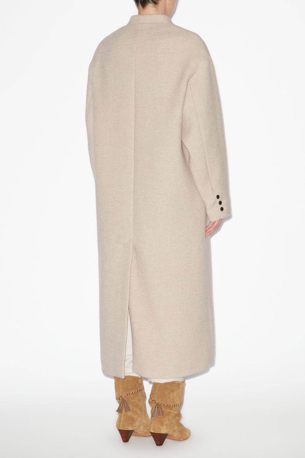 Cappotto lungo eris in lana vergine - Beige - Woman - 4