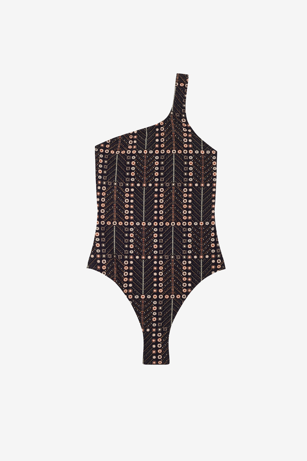 Einteiliger badeanzug sage mit print - Schwarz gewaschen - Woman - 1