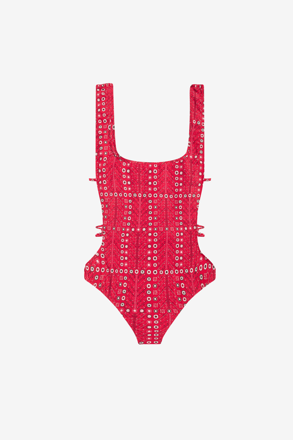 Einteiliger badeanzug tenisia mit print - Rot - Woman - 1