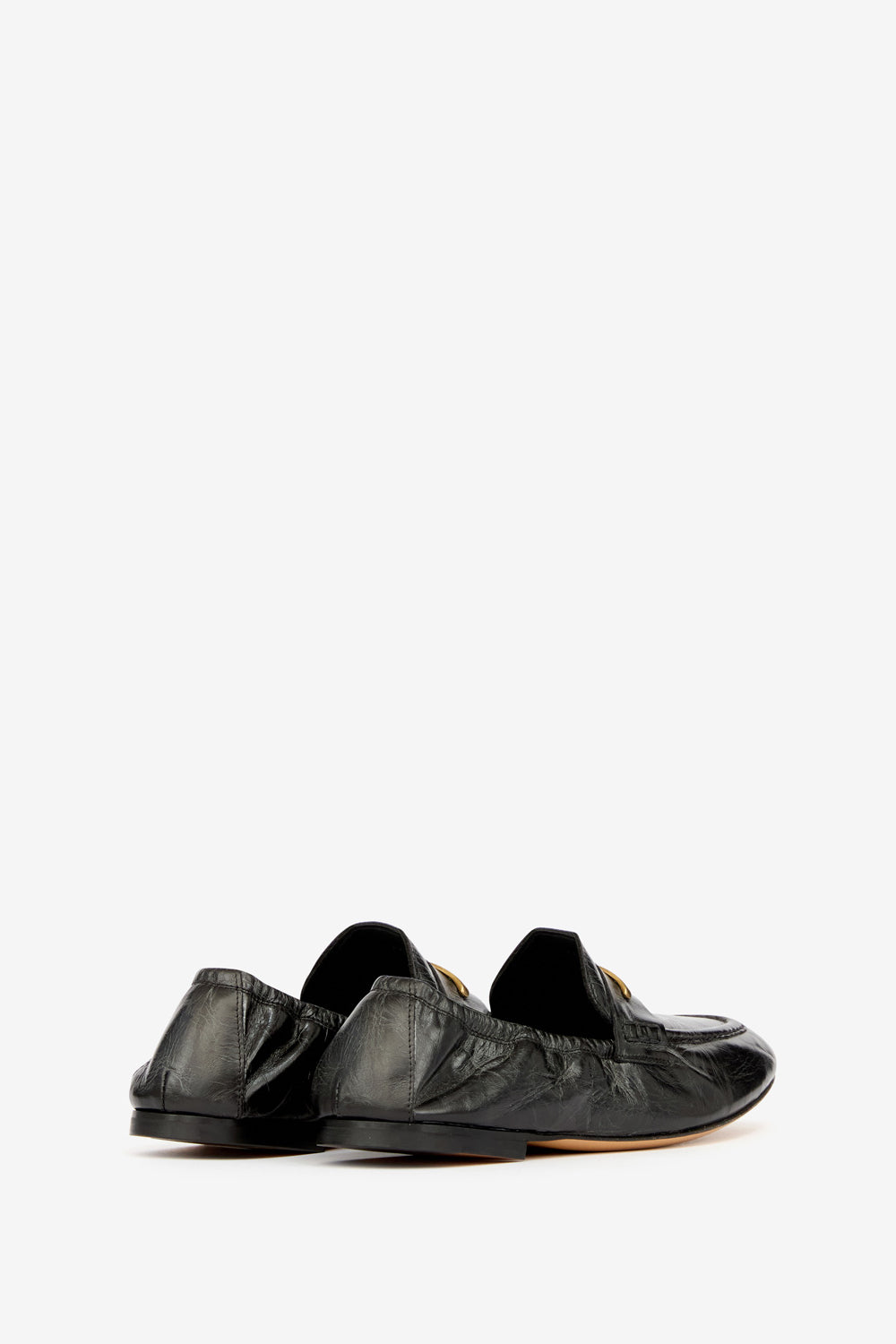Mocassins iseri en cuir de vachette - Noir - Woman - 2