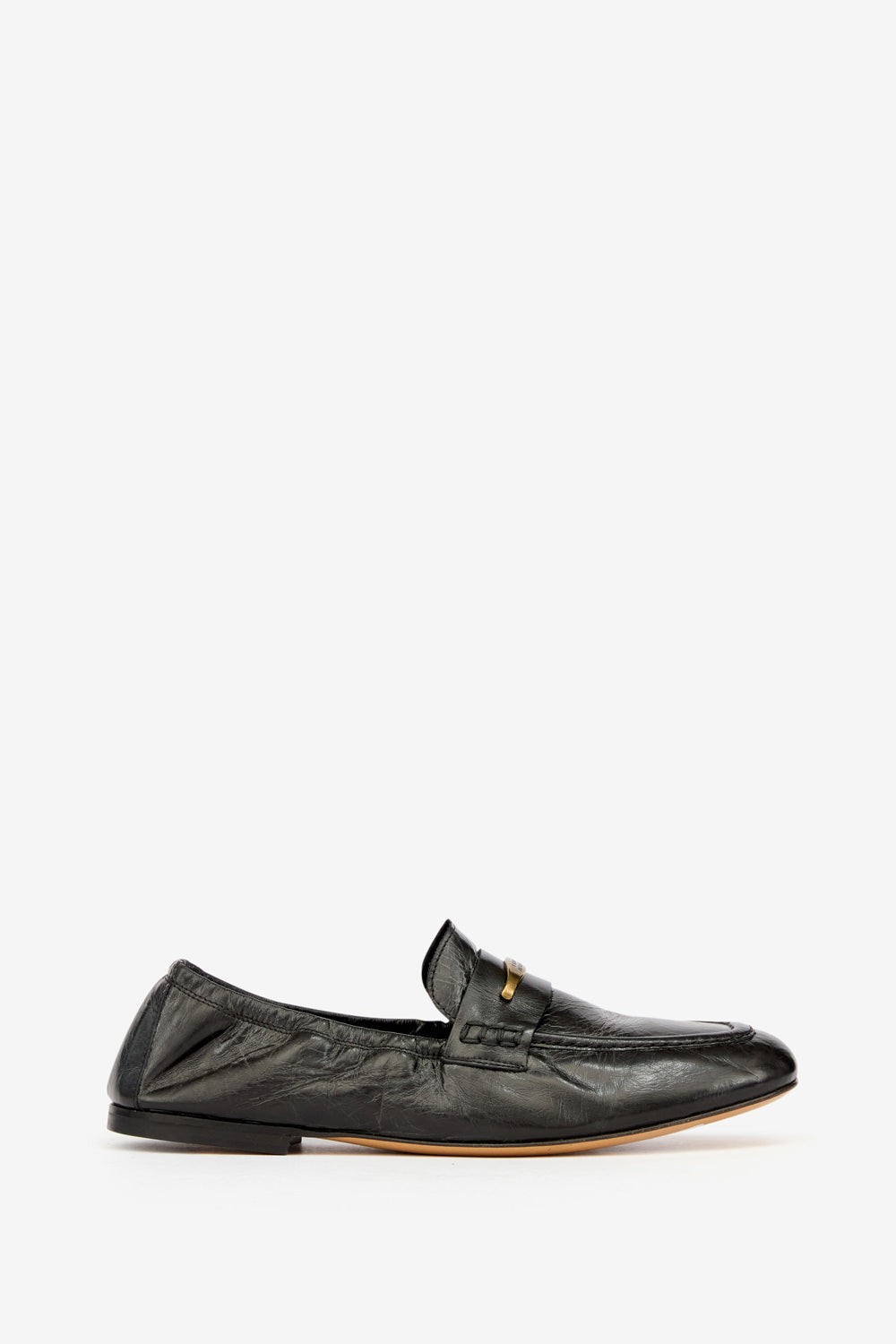Mocassins iseri en cuir de vachette - Noir - Woman - 1