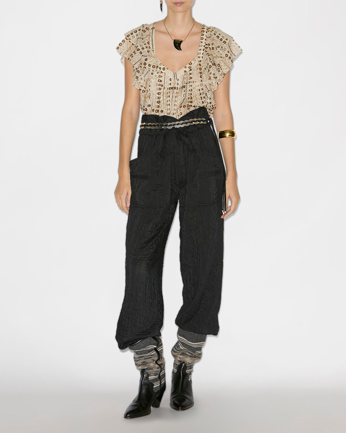 Serida 冒険家風 パンツ - 黒 - Woman - 1