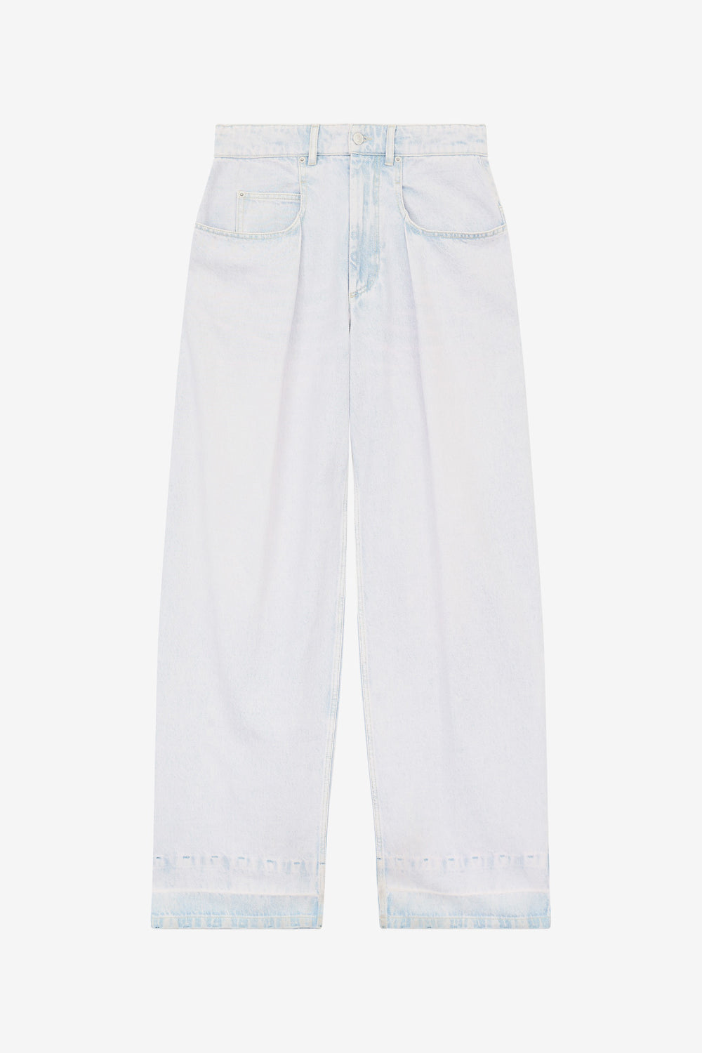 Jean ample à plis rachelle en denim - Bleu clair - Woman - 1