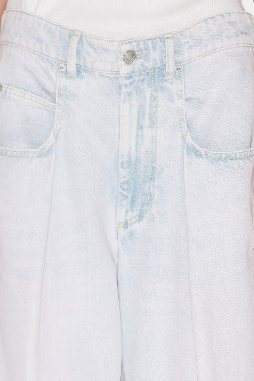 Jean ample à plis rachelle en denim - Bleu clair - Woman - 3