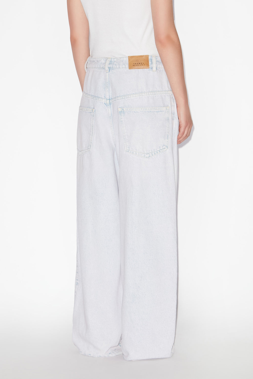 Jean ample à plis rachelle en denim - Bleu clair - Woman - 5