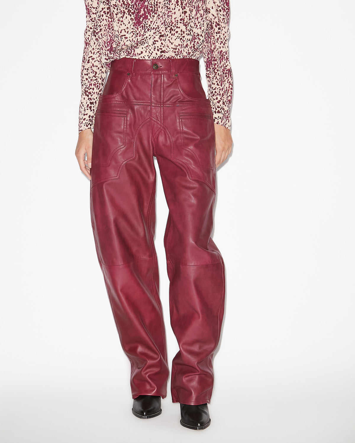 Pantalon breydi Woman Berry 4