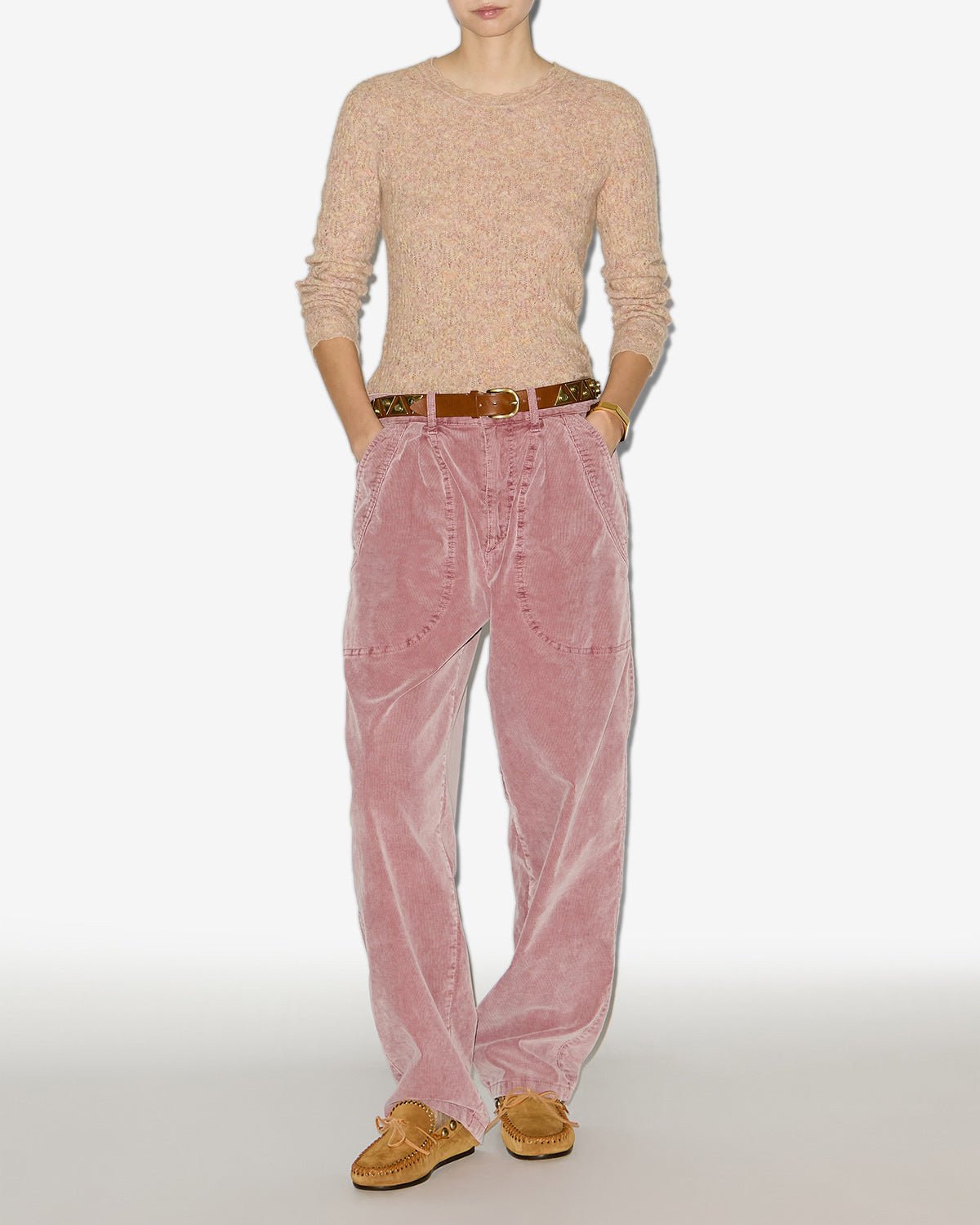 Onyta pants Woman Sepia pink 4