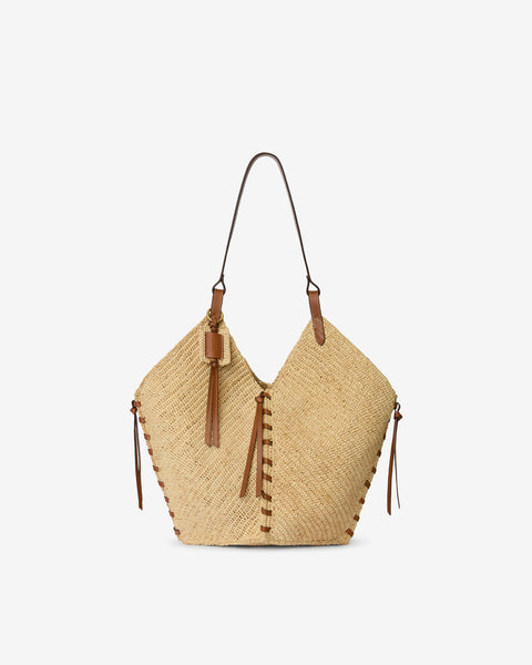 TAMPA BAG Woman natural and cognac | ISABEL MARANT Official online