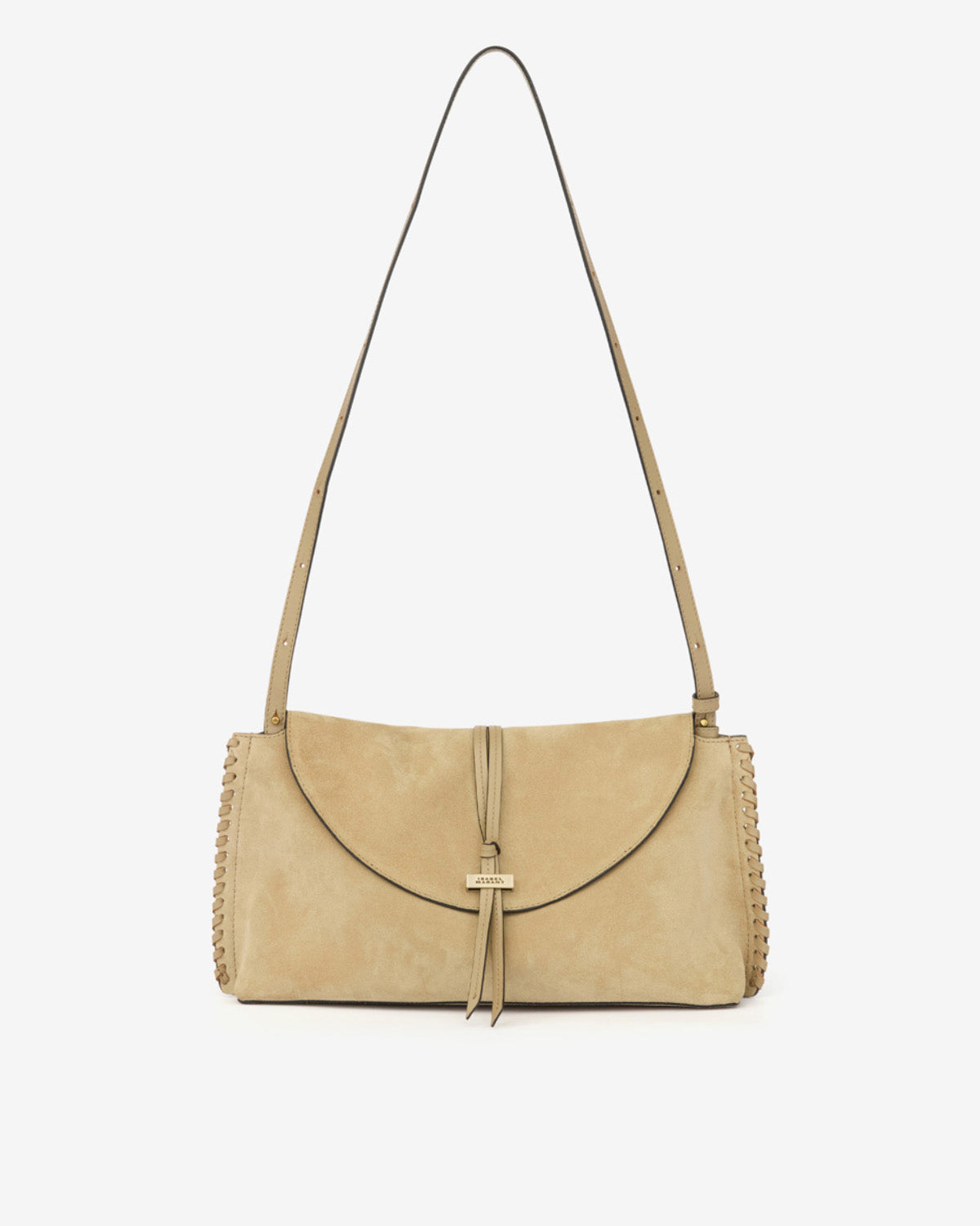 Bolso de mano de piel de ante de becerro trenzada silao - Light beige - Woman - 1