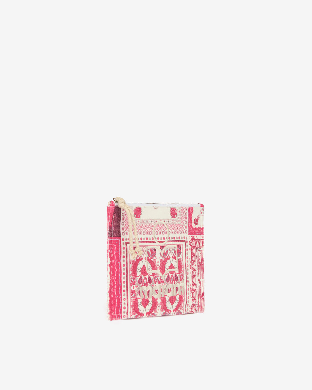 Pochette netia en coton imprimé à logo  - Rouge - Woman - 4