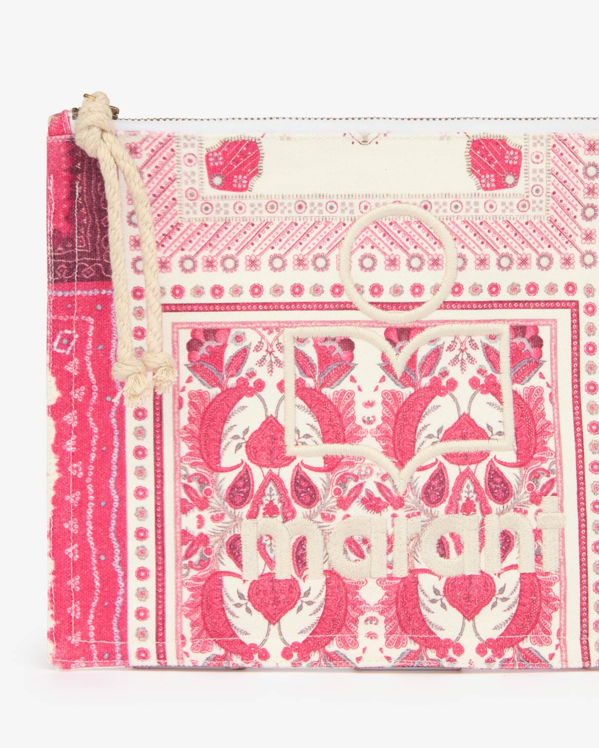 Pochette netia en coton imprimé à logo  - Rouge - Woman - 3