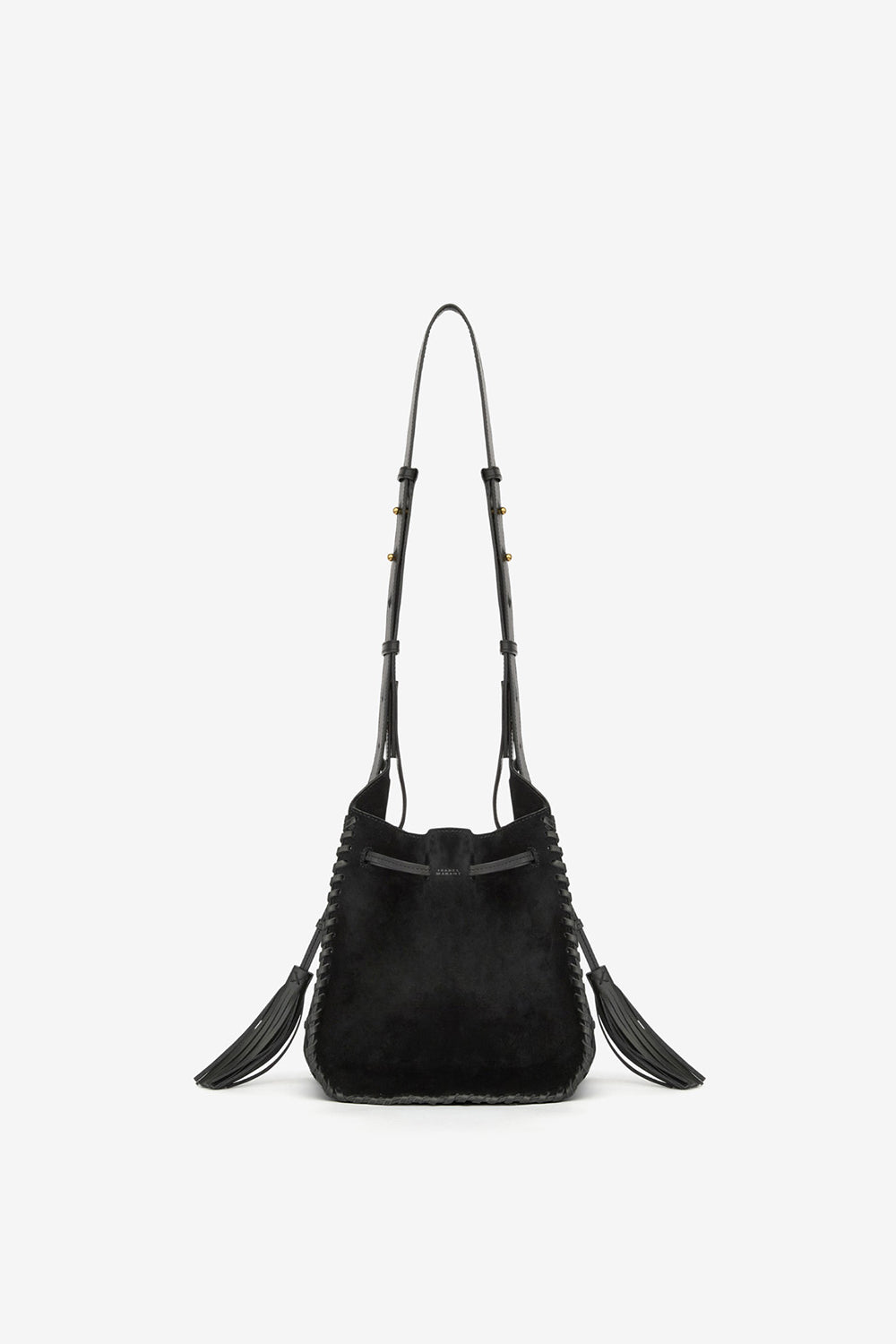Borsa silao in pelle di vitello scamosciata intrecciata - Nero - Woman - 4