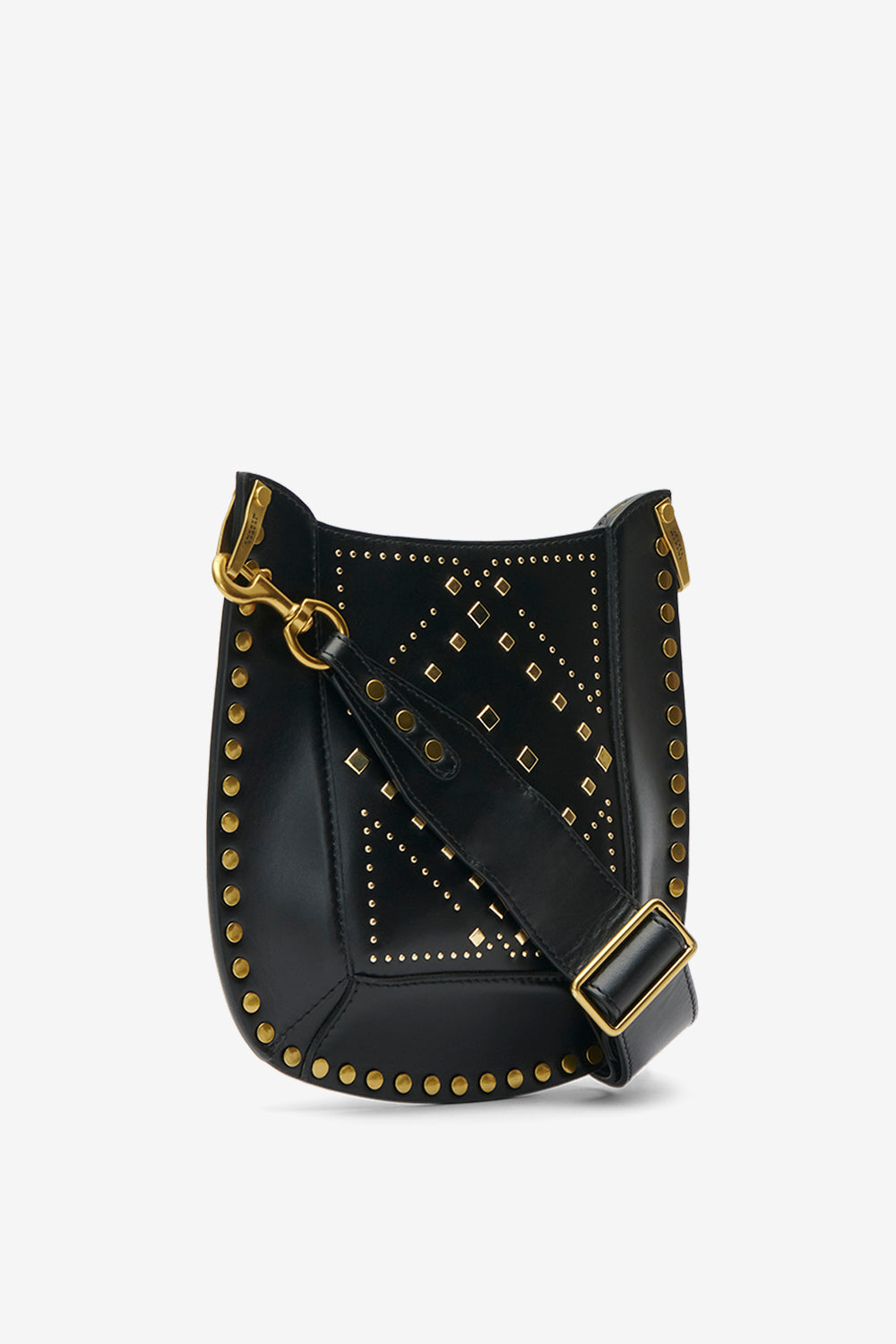 Borsa nasko in pelle con motivi grafici borchiati - Nero - Woman - 4