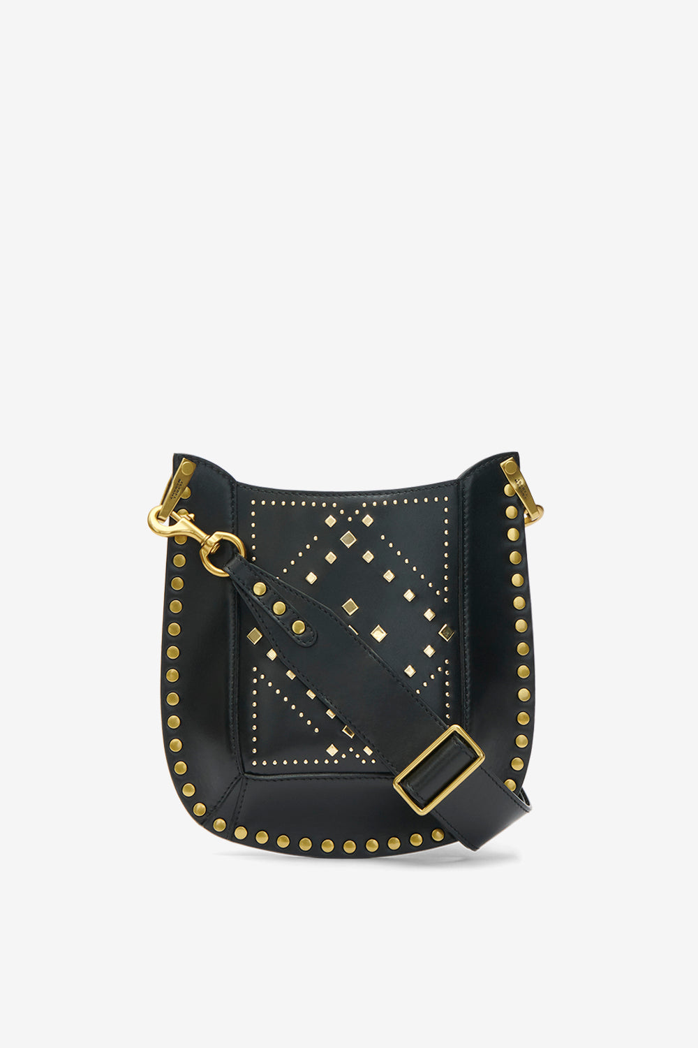 Borsa nasko in pelle con motivi grafici borchiati - Nero - Woman - 1