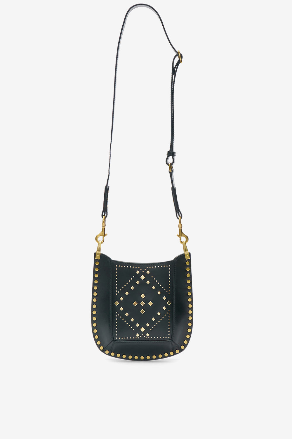Borsa nasko in pelle con motivi grafici borchiati - Nero - Woman - 5