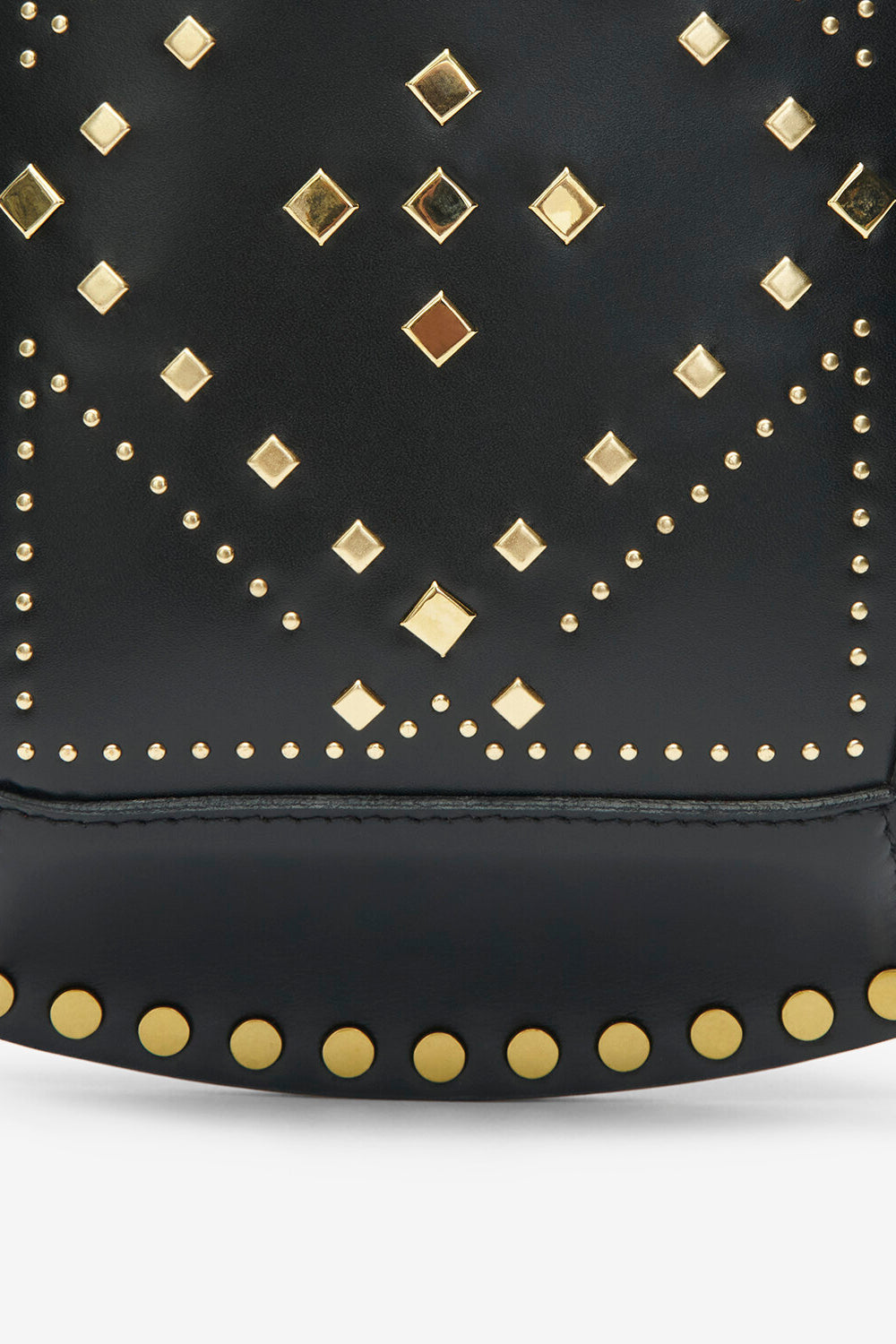 Borsa nasko in pelle con motivi grafici borchiati - Nero - Woman - 3