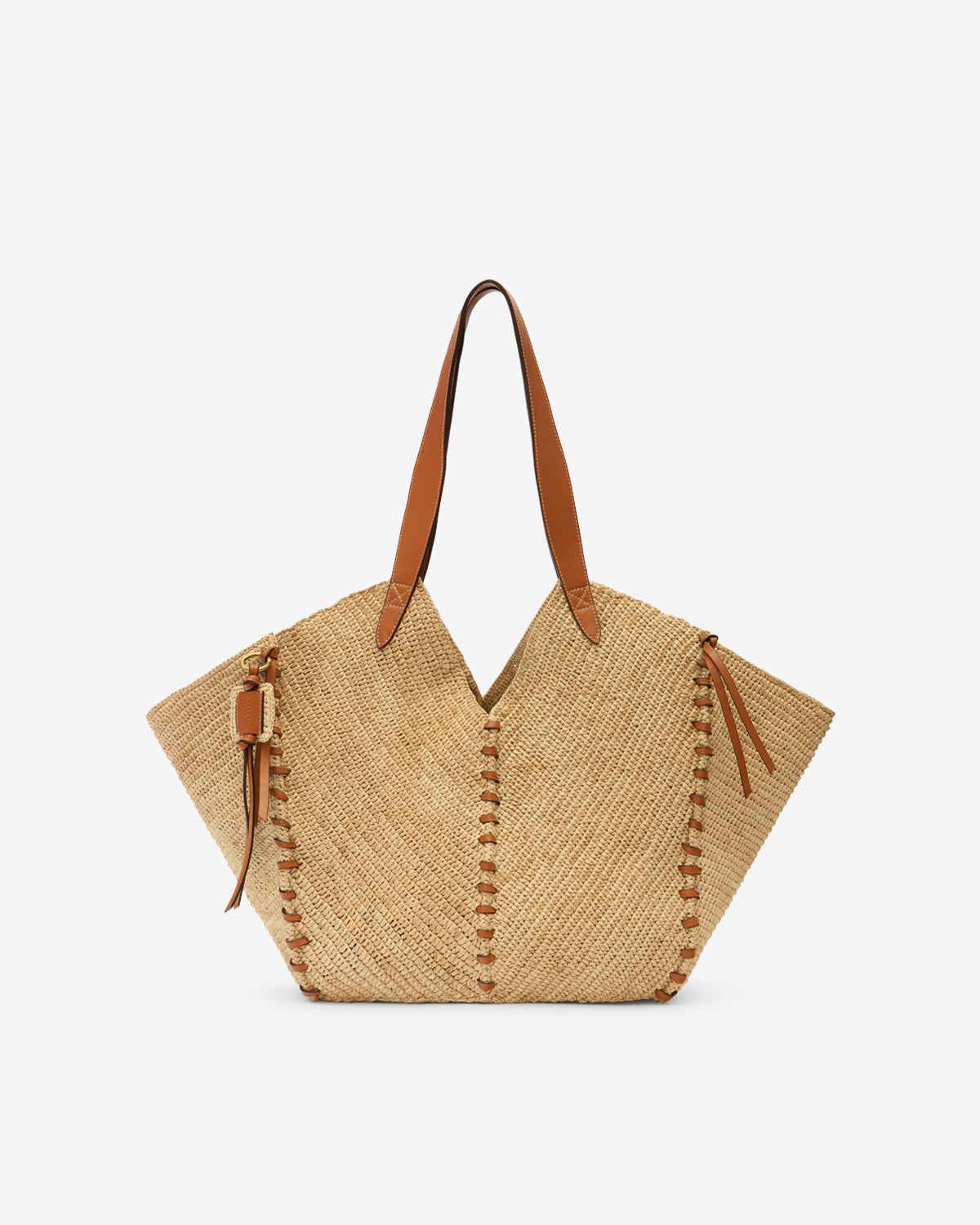 TAMPA TOTE SHOULDER BAG Woman cognac | ISABEL MARANT Official