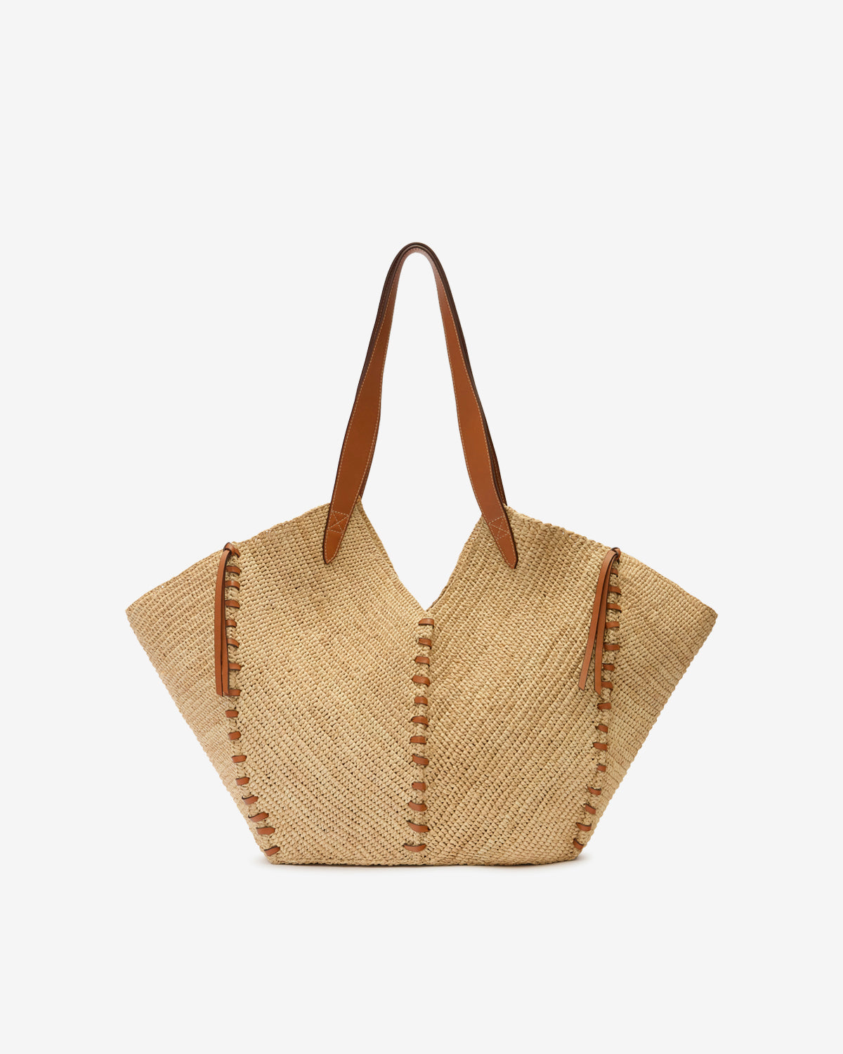 BOLSO DE HOMBRO TAMPA TOTE Mujer natural and cognac | Web oficial