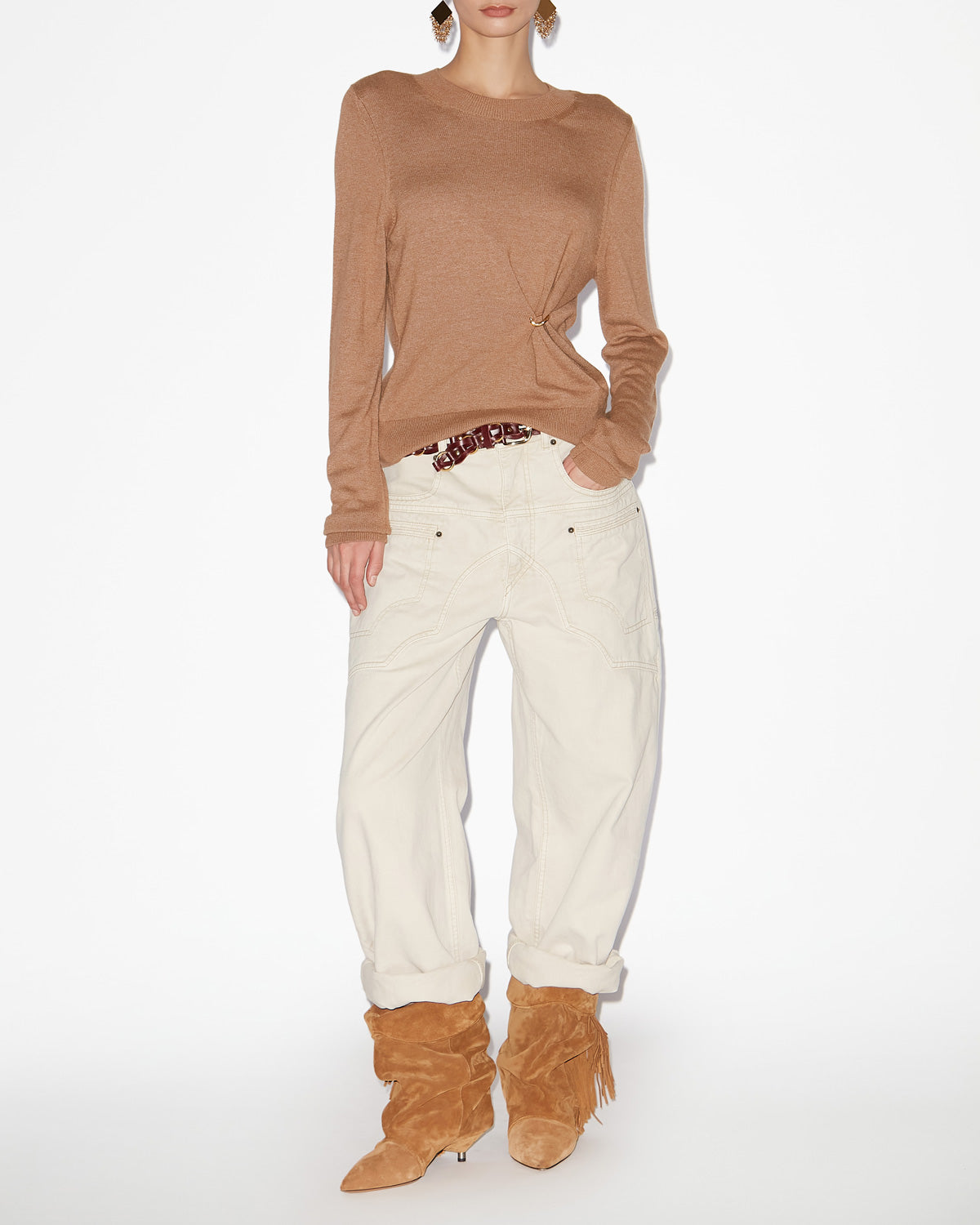 Maglione cosima Woman Camel 4