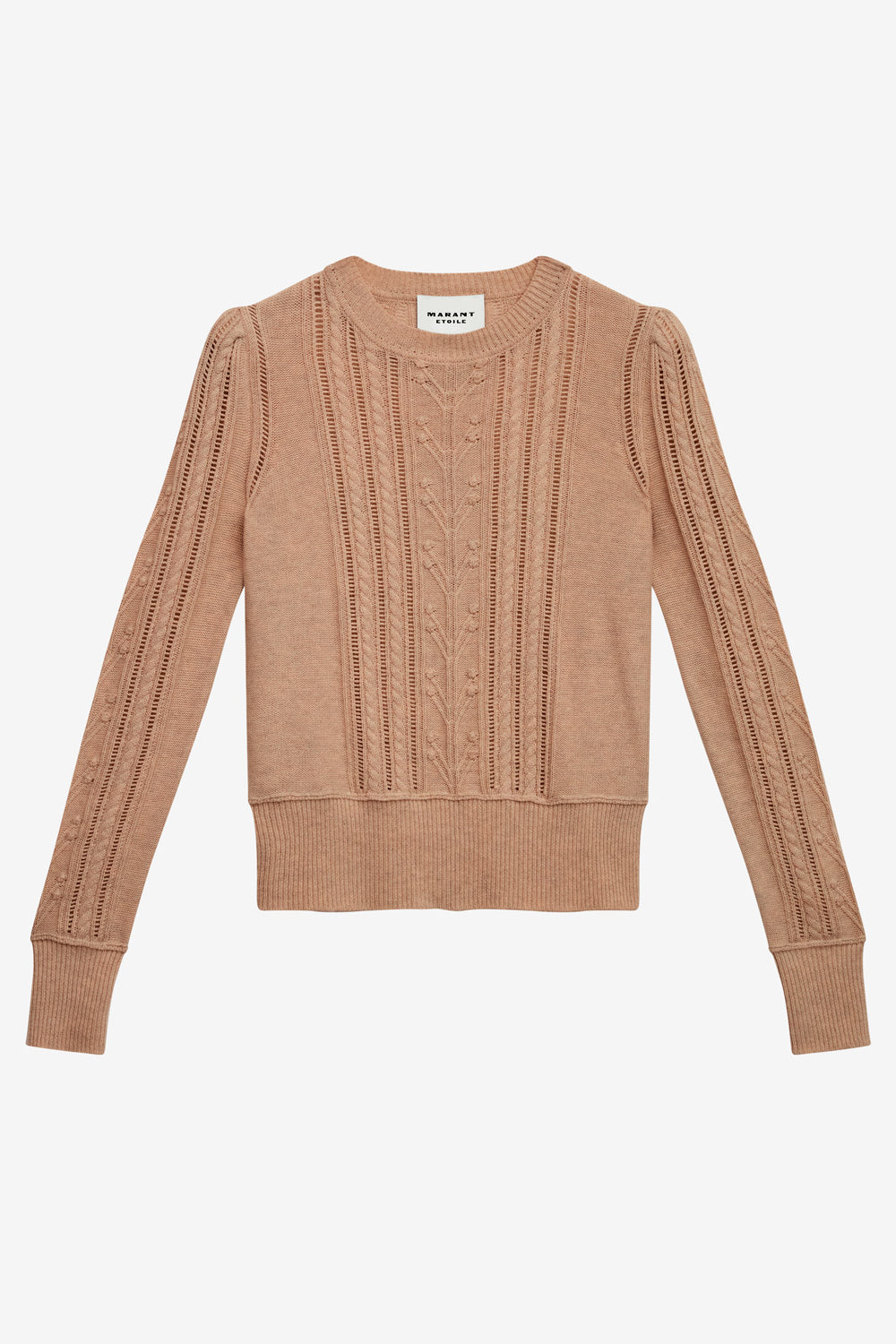 Pull ajusté kalyn en coton et laine - Camel - Woman - 1