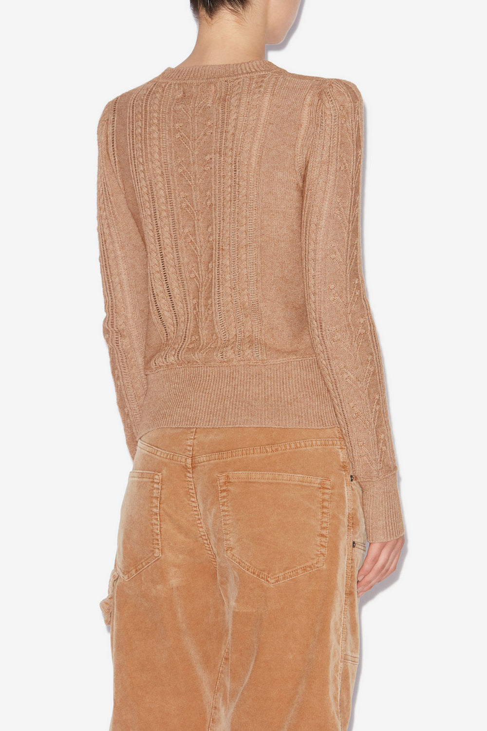 Pull ajusté kalyn en coton et laine - Camel - Woman - 5