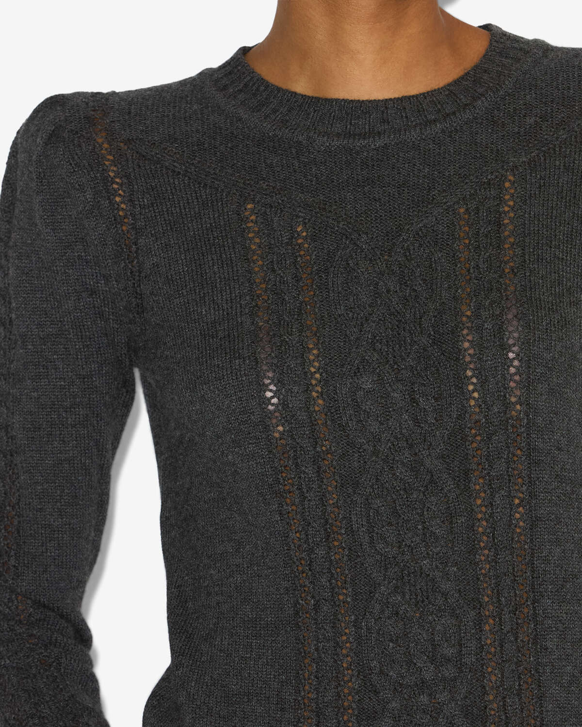 Jersey kelia de punto de cable - Anthracite - Woman - 2