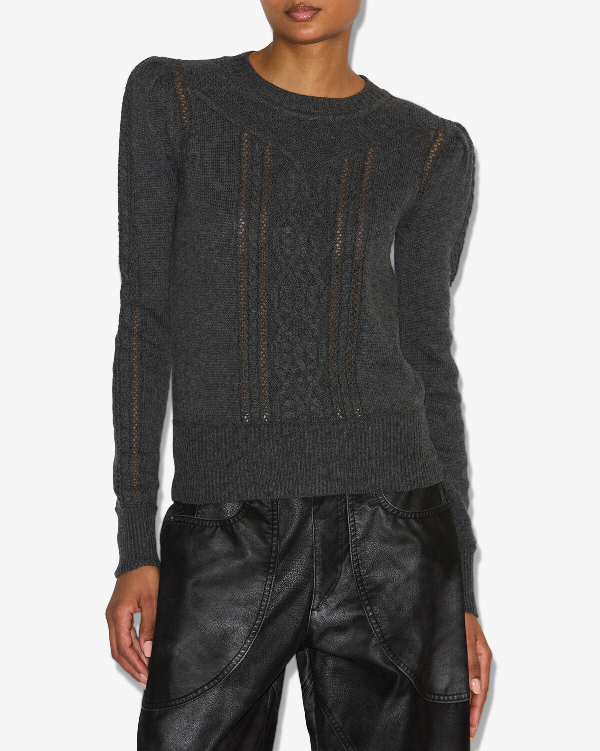 Jersey kelia de punto de cable - Anthracite - Woman - 3