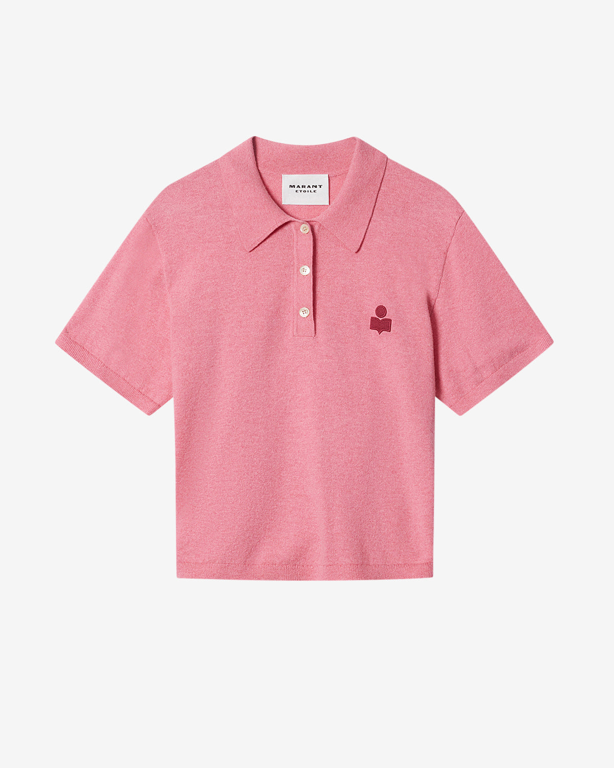 Polo althea en maille de coton et laine avec logo - Bubblegum-granita - Woman - 5