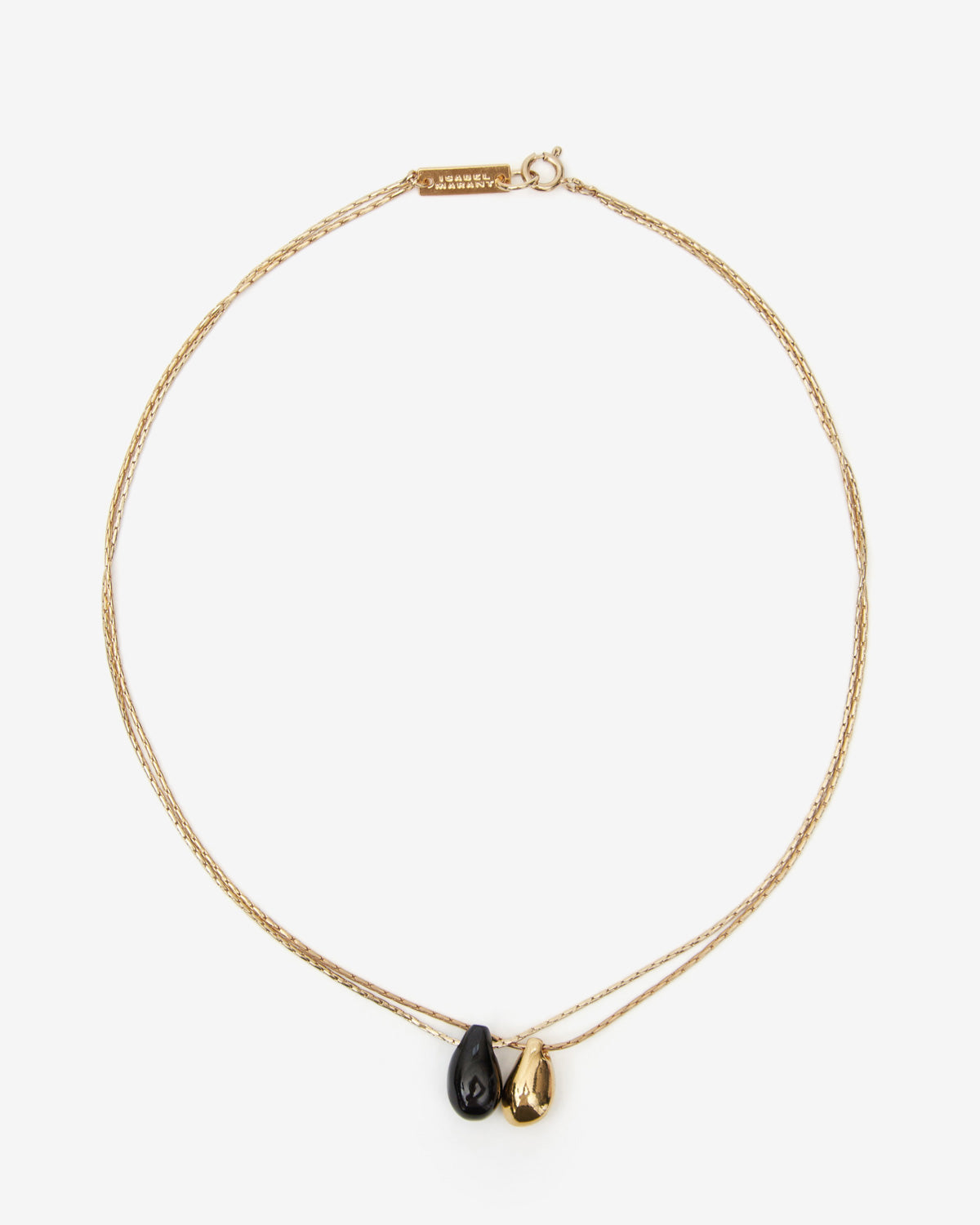 Imala double pendant necklace - Black - Woman - 1