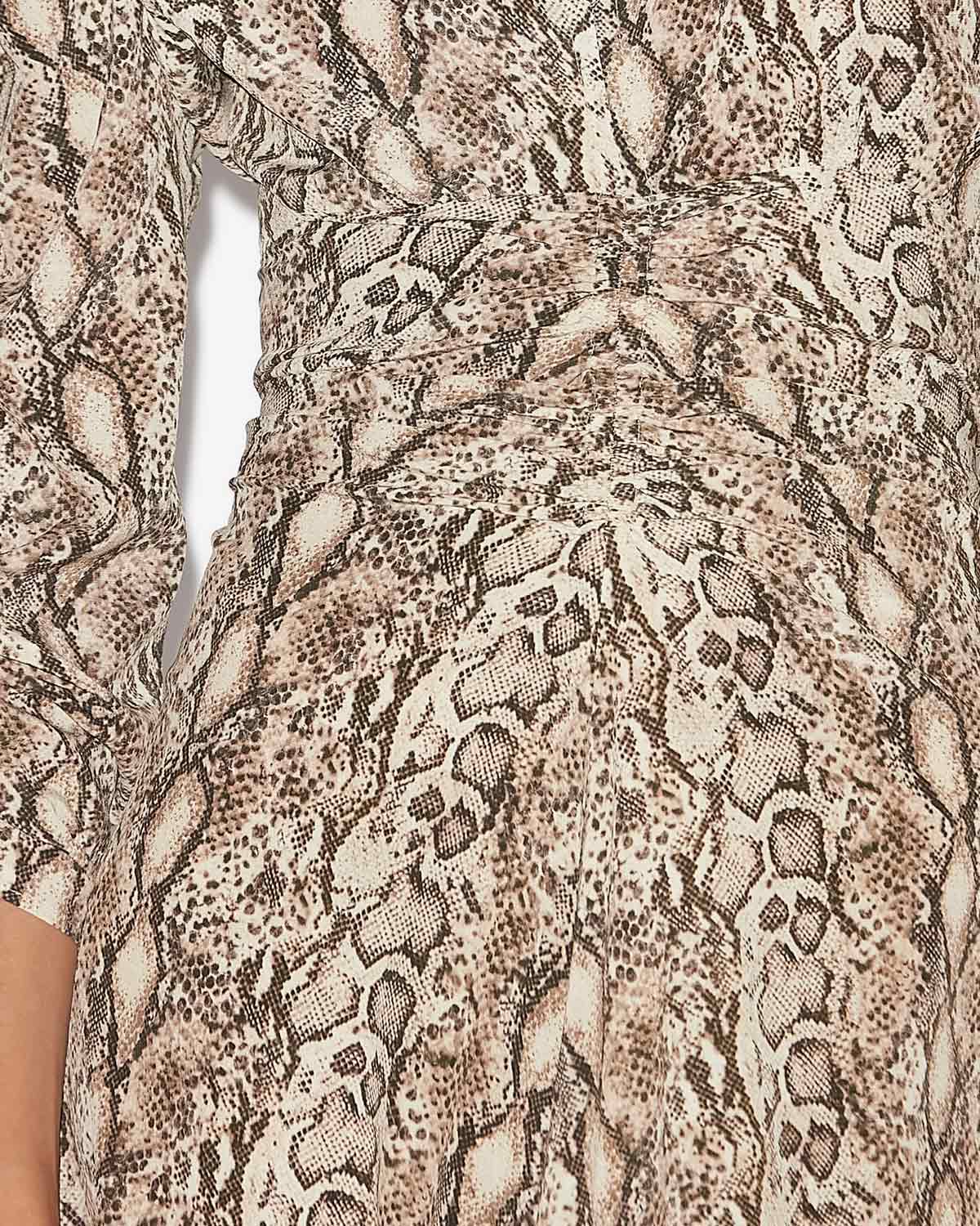 Albini gathered silk blend midi dress - Natural - Woman - 2