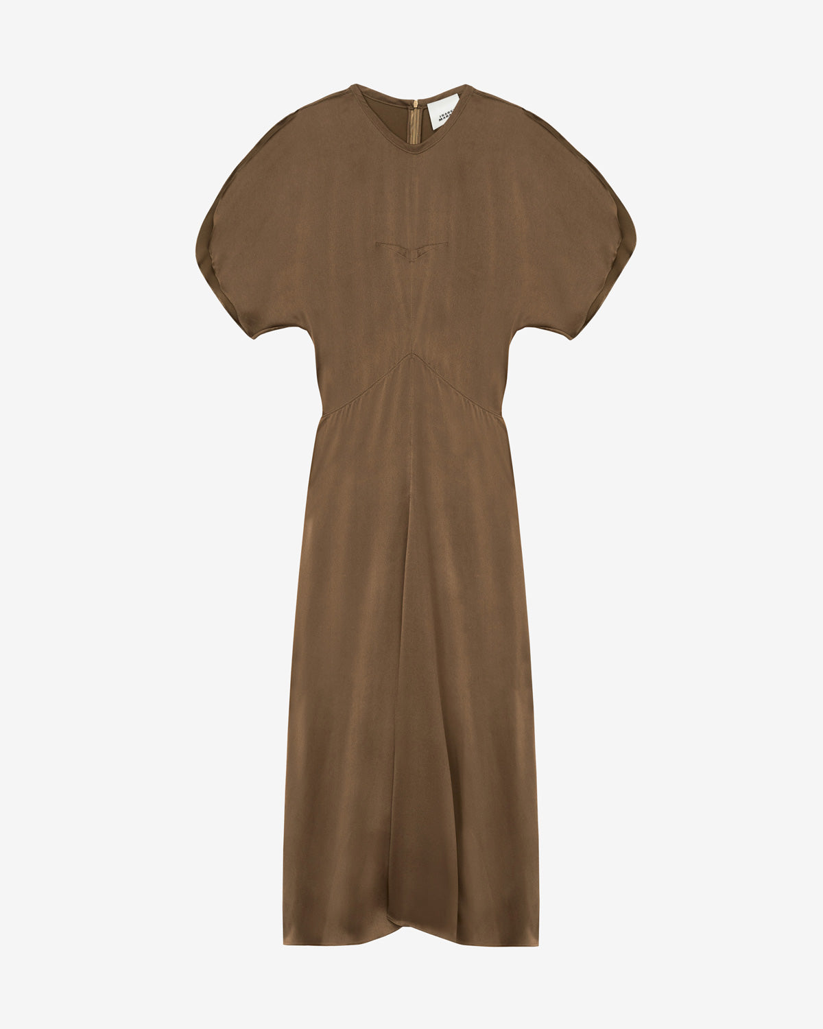 Keany long satin dress - Bronze - Woman - 4
