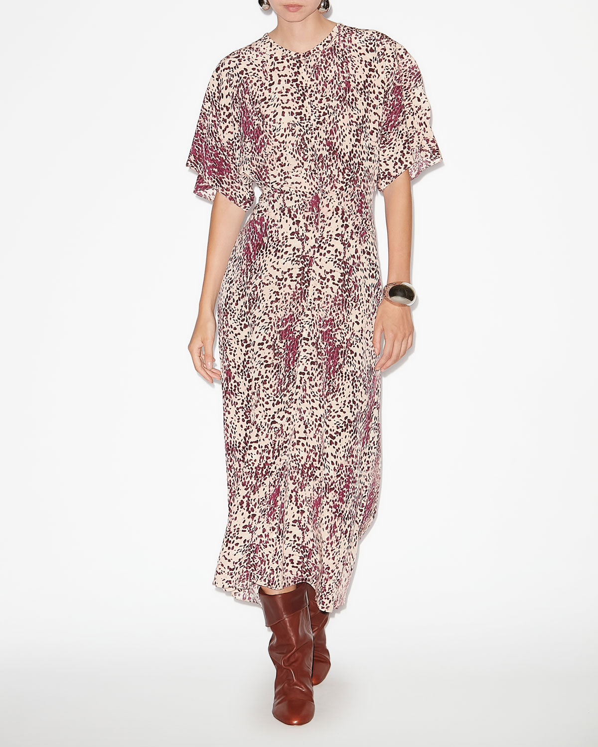 Keany dress Woman Purple-ecru 4