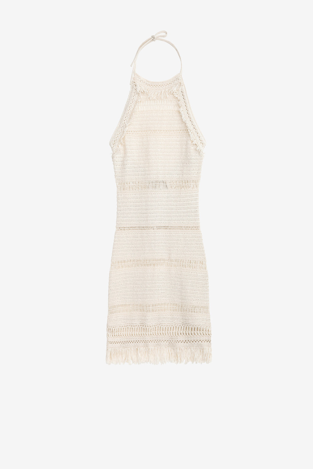 Robe dos-nu aralia en maille macramé - Écru - Woman - 1