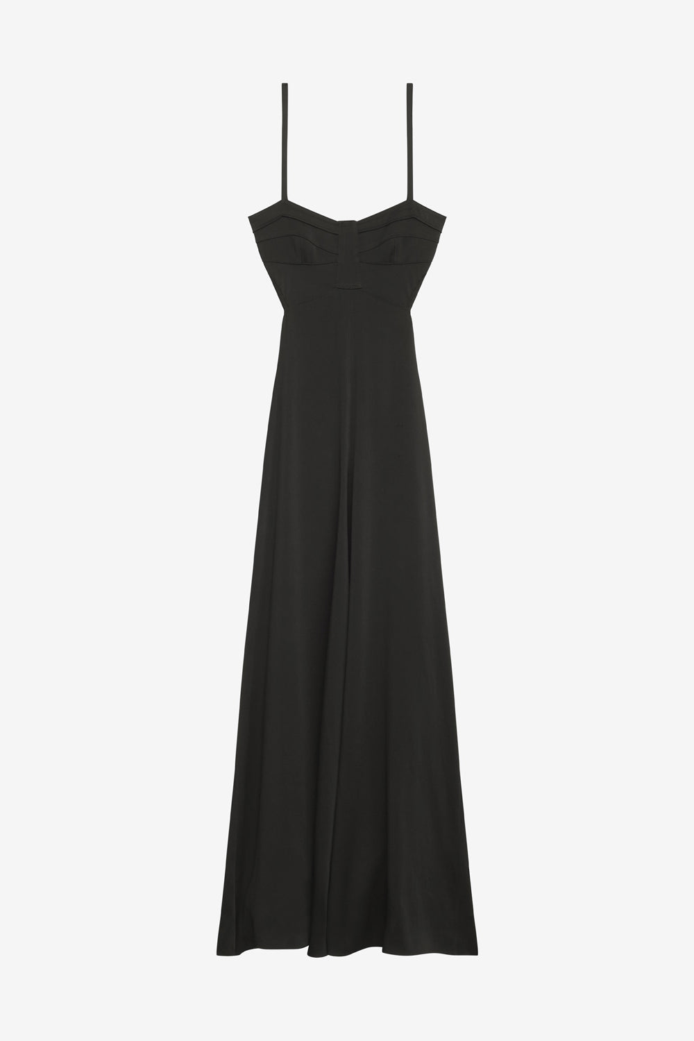 Langes kleid kandis aus satin - Schwarz - Woman - 1