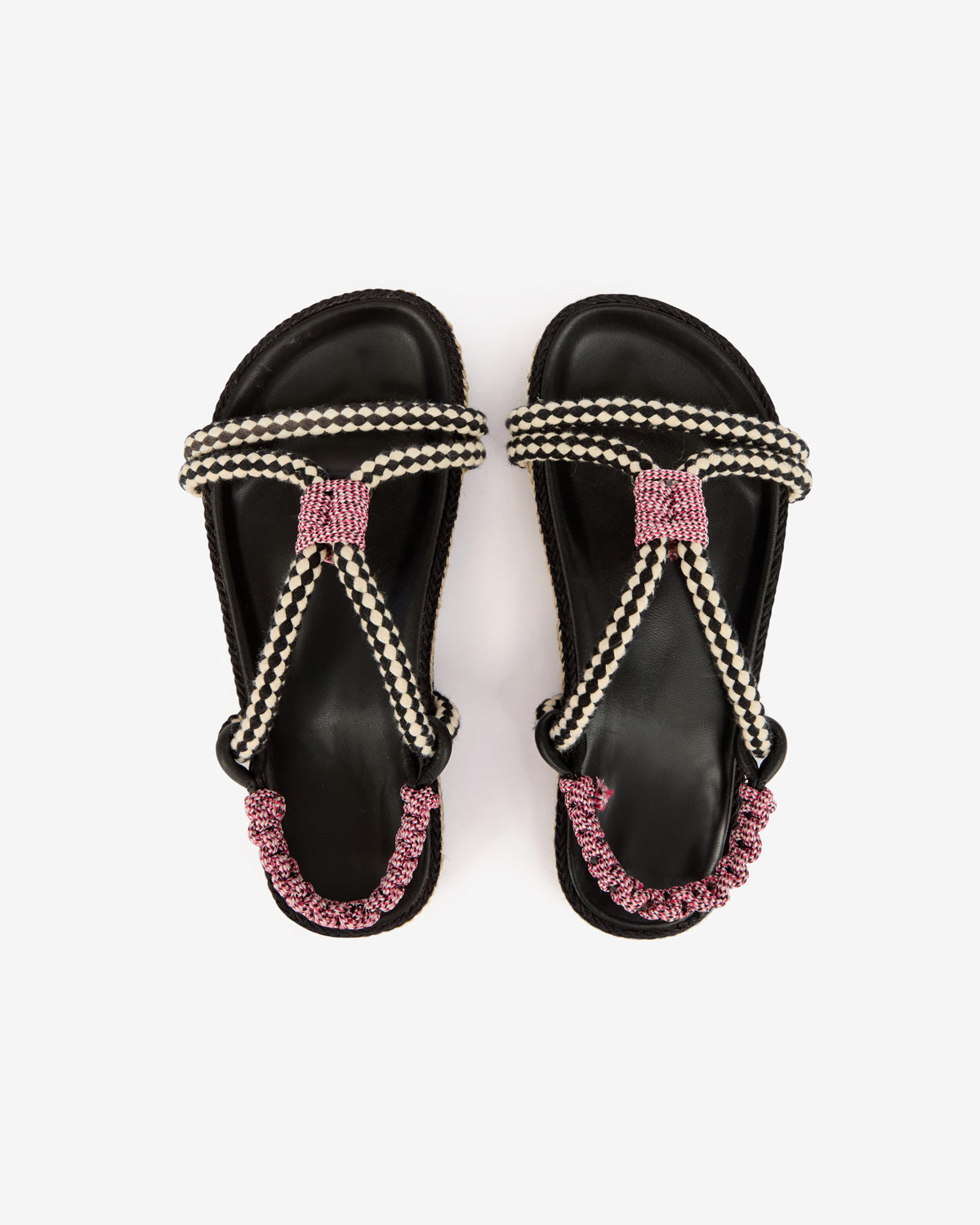 Sandales plates waltee en corde - Noir - Woman - 4