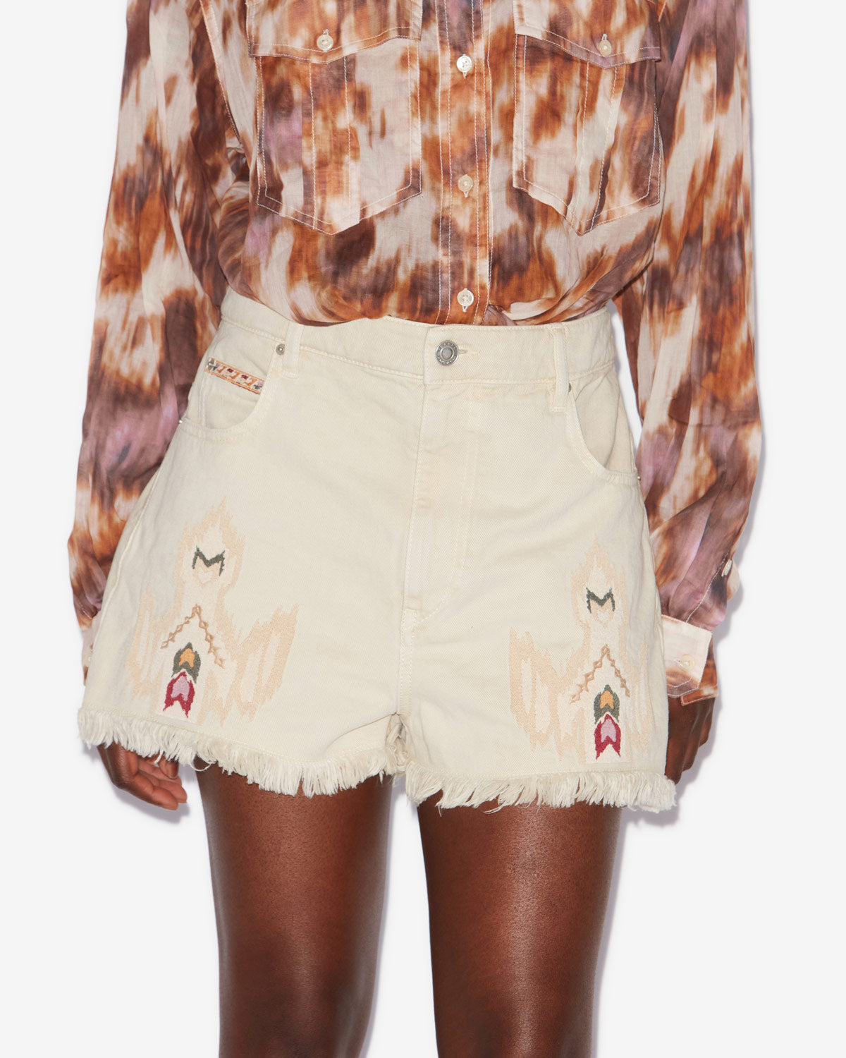 Lesia shorts Woman Ecru 4