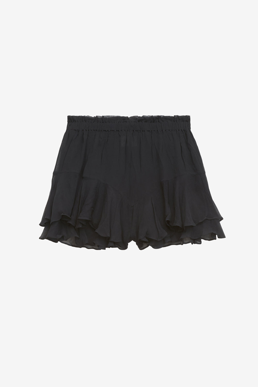 Shorts corti sornel in mussola a tinta unita - Nero - Woman - 1