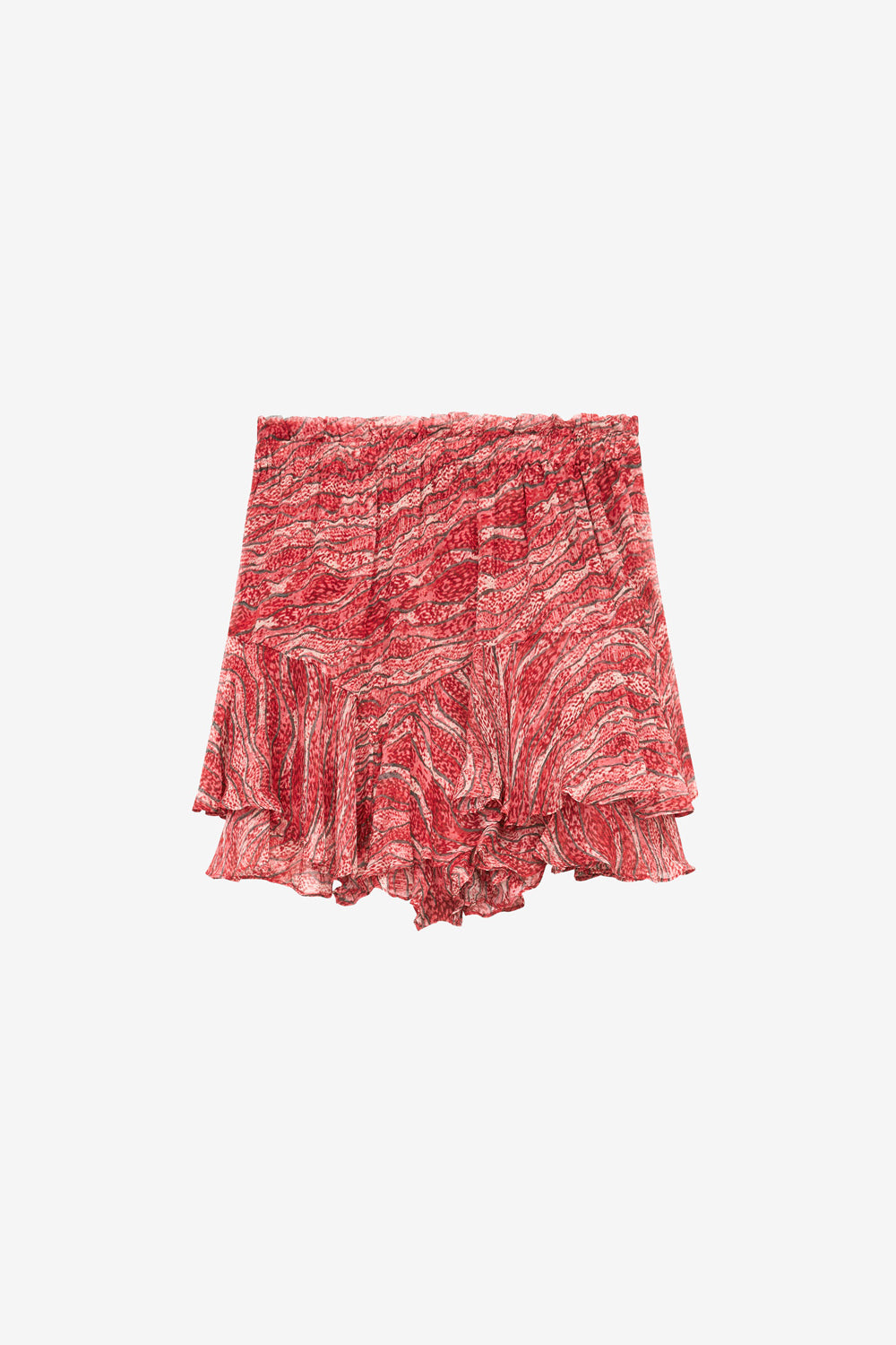 Shorts corti sornel in mussola con stampa - Rosso - Woman - 1