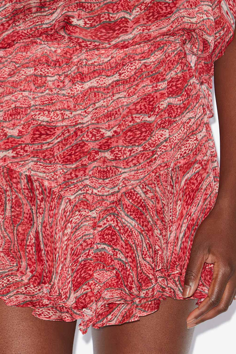 Shorts corti sornel in mussola con stampa - Rosso - Woman - 3