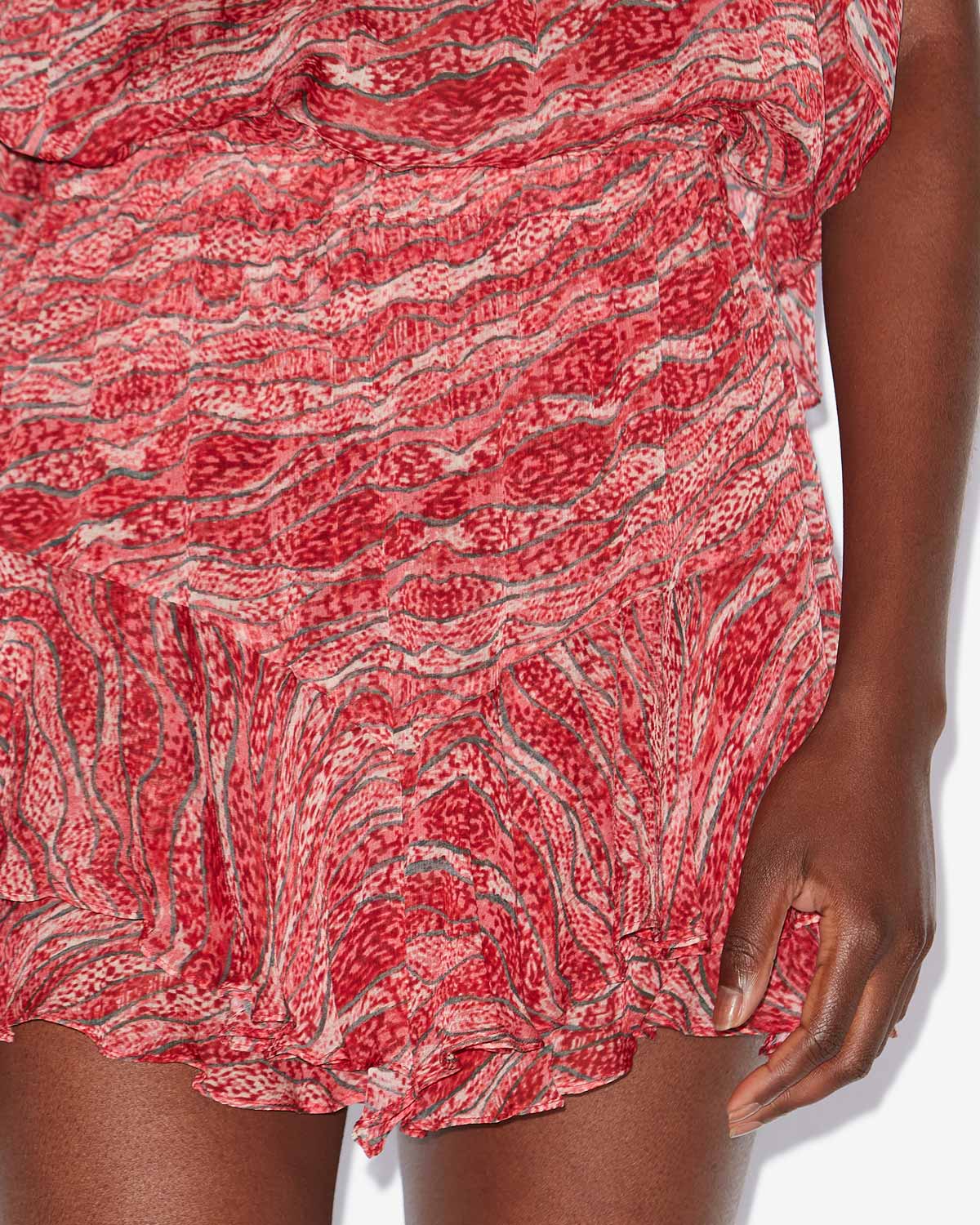 Shorts corti sornel in mussola con stampa - Rosso - Woman - 2
