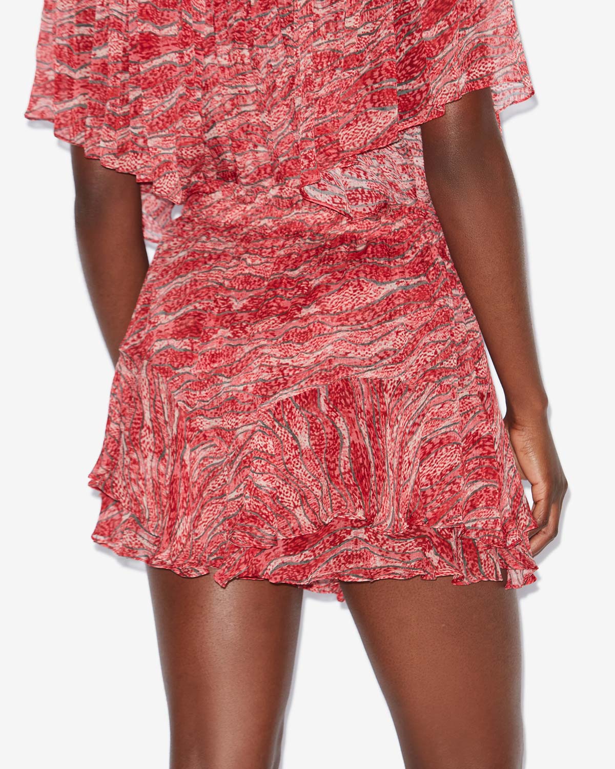 Shorts corti sornel in mussola con stampa - Rosso - Woman - 4
