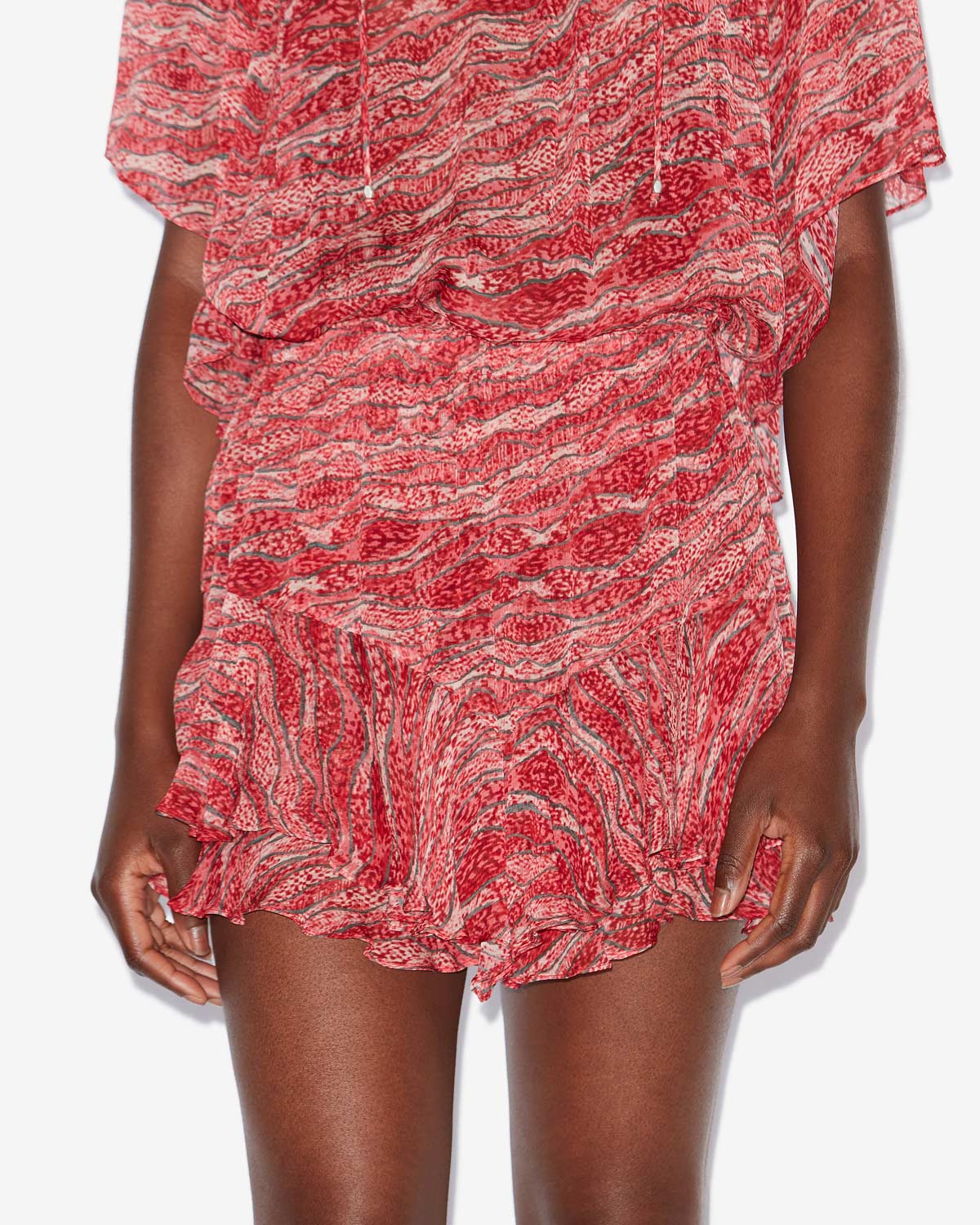 Shorts corti sornel in mussola con stampa - Rosso - Woman - 3