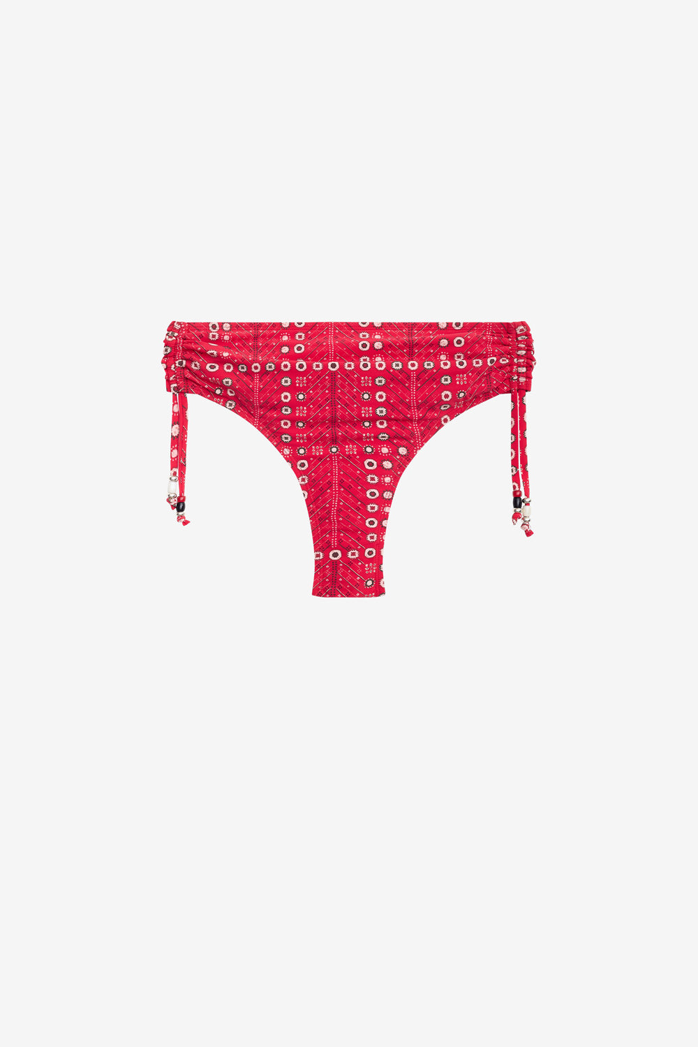 Culotte de bikini prudi imprimée - Rouge - Woman - 1