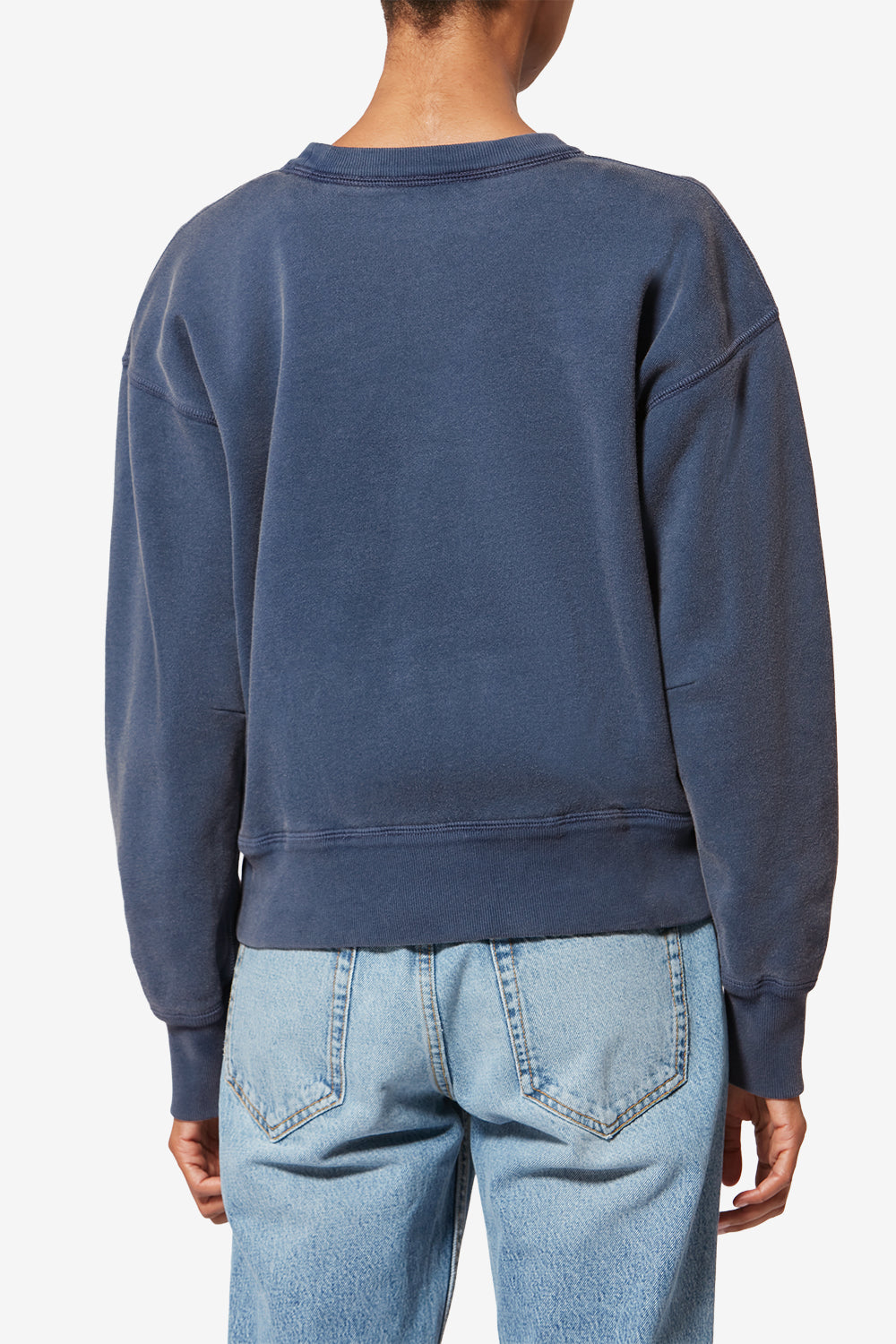 Sweatshirt aus baumwolle mit logo mobyli - Indigo - Woman - 5