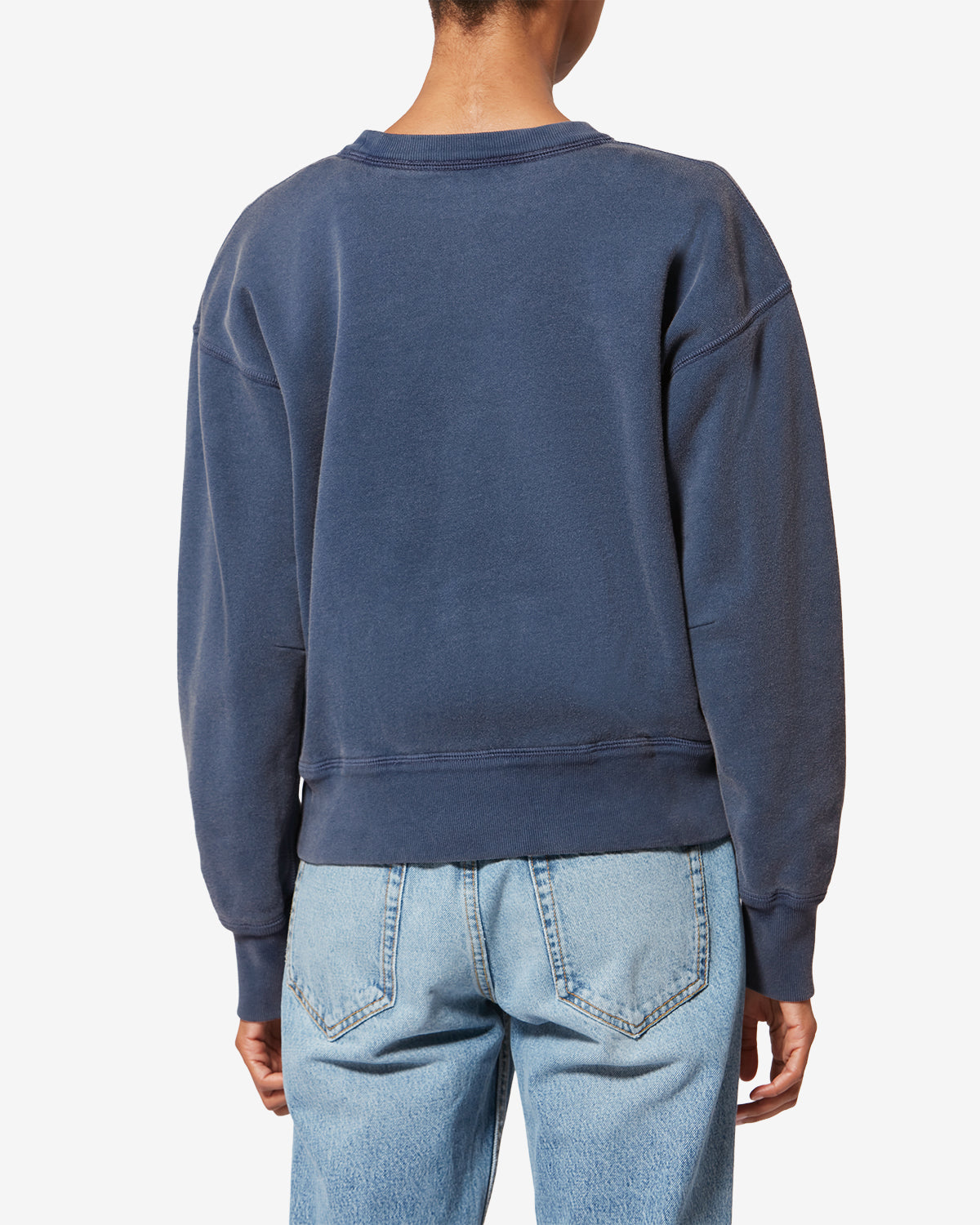 Sweatshirt en coton à logo mobyli - Bleu indigo - Woman - 4