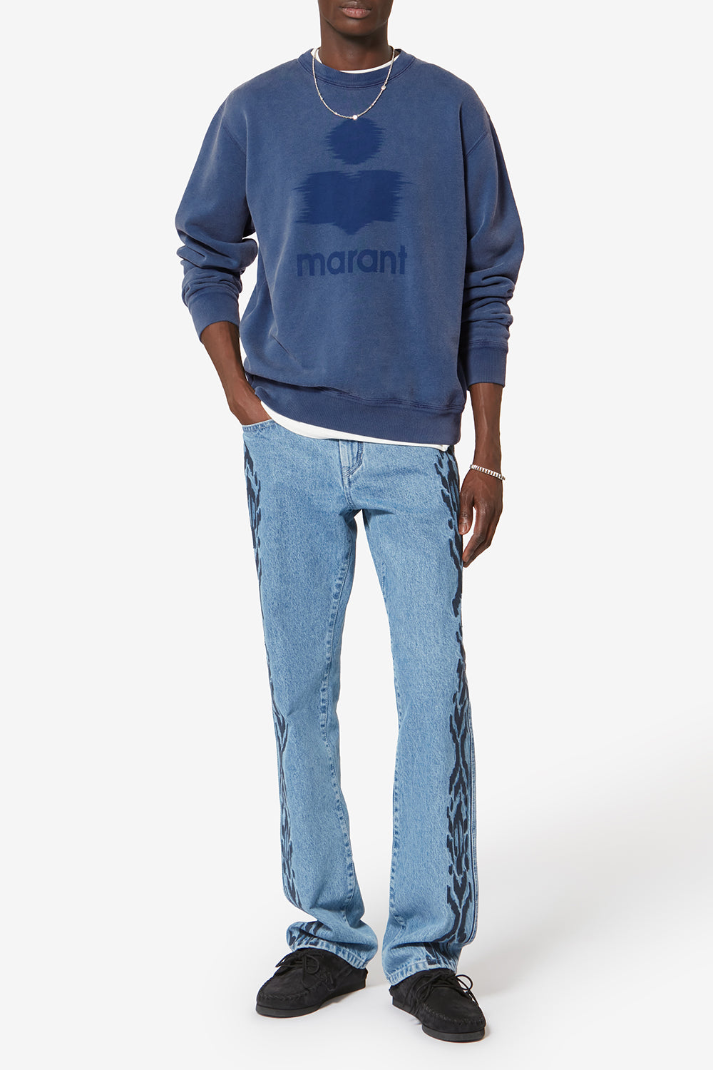 Sudadera mikoy de algodón con logotipo - Indigo - Man - 2