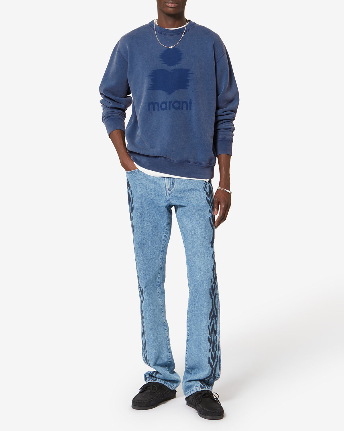 Baumwoll-sweatshirt mikoy mit logo - Indigo - Man - 1