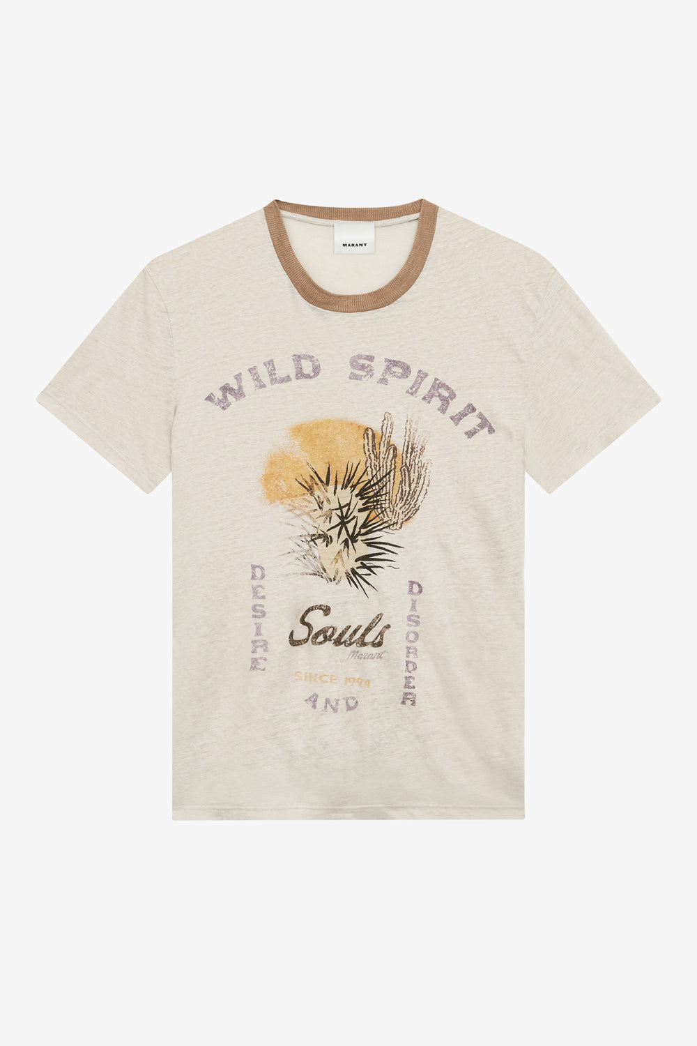 Camiseta kiliann de lino estampada - Ecru/sand - Woman - 1