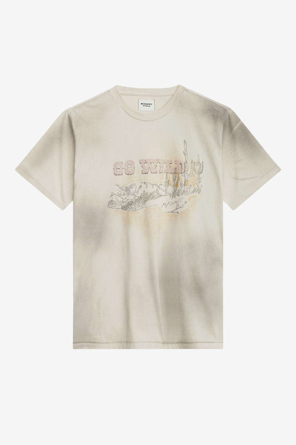 T-shirt zaof en coton imprimé   - Beige - Woman - 1