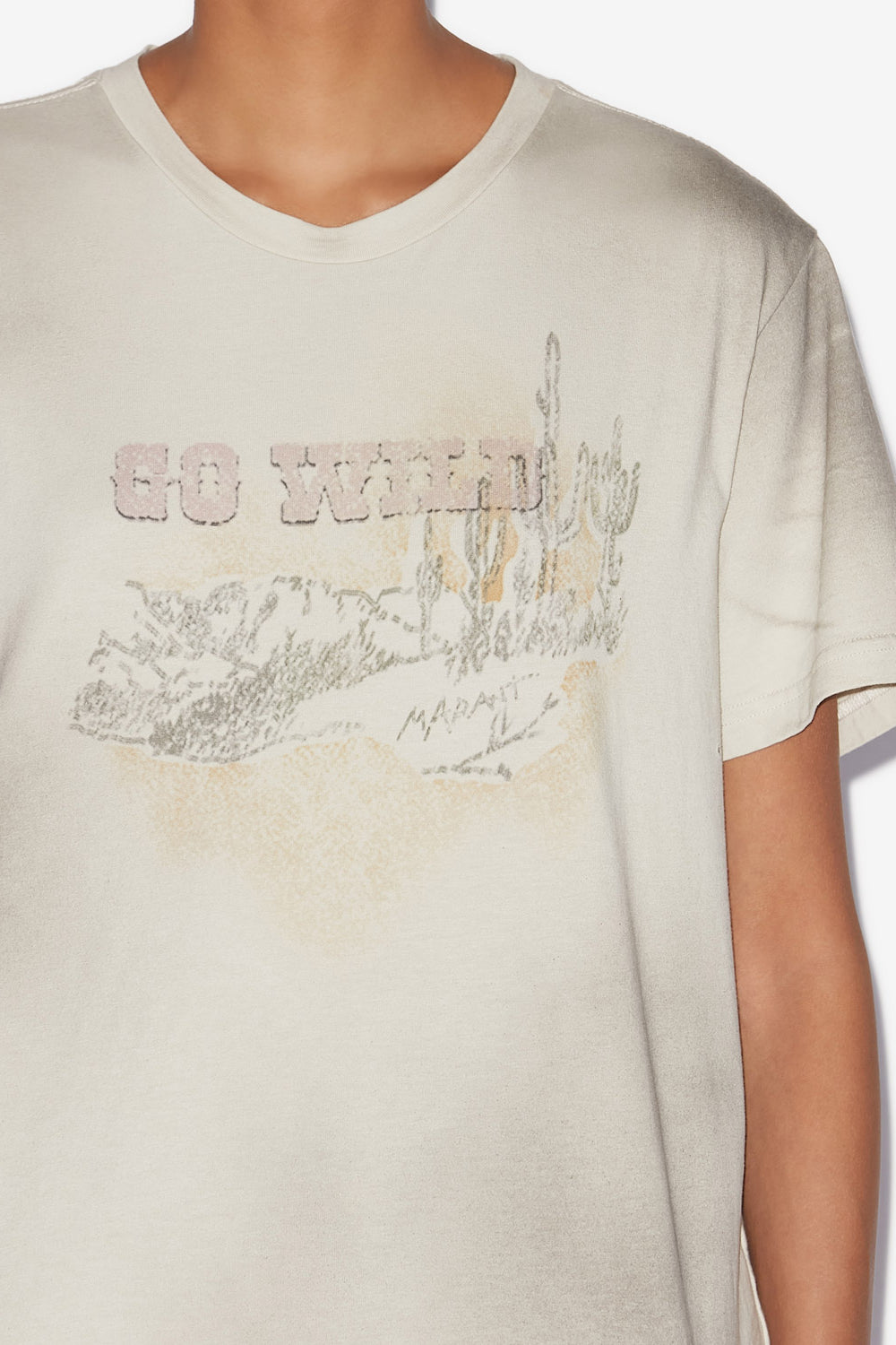 T-shirt zaof en coton imprimé   - Beige - Woman - 3